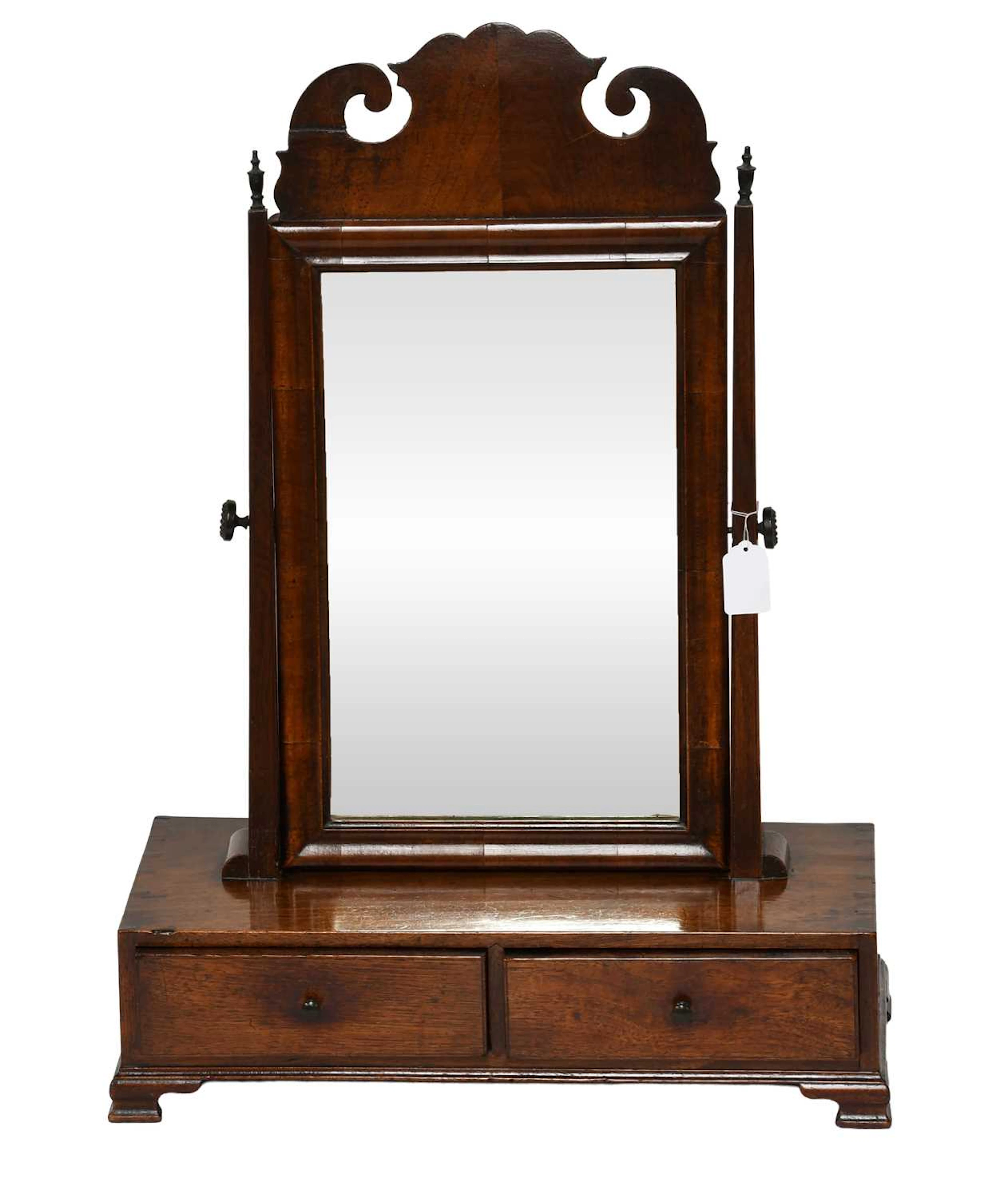 A George III Oak Dressing Table Mirror