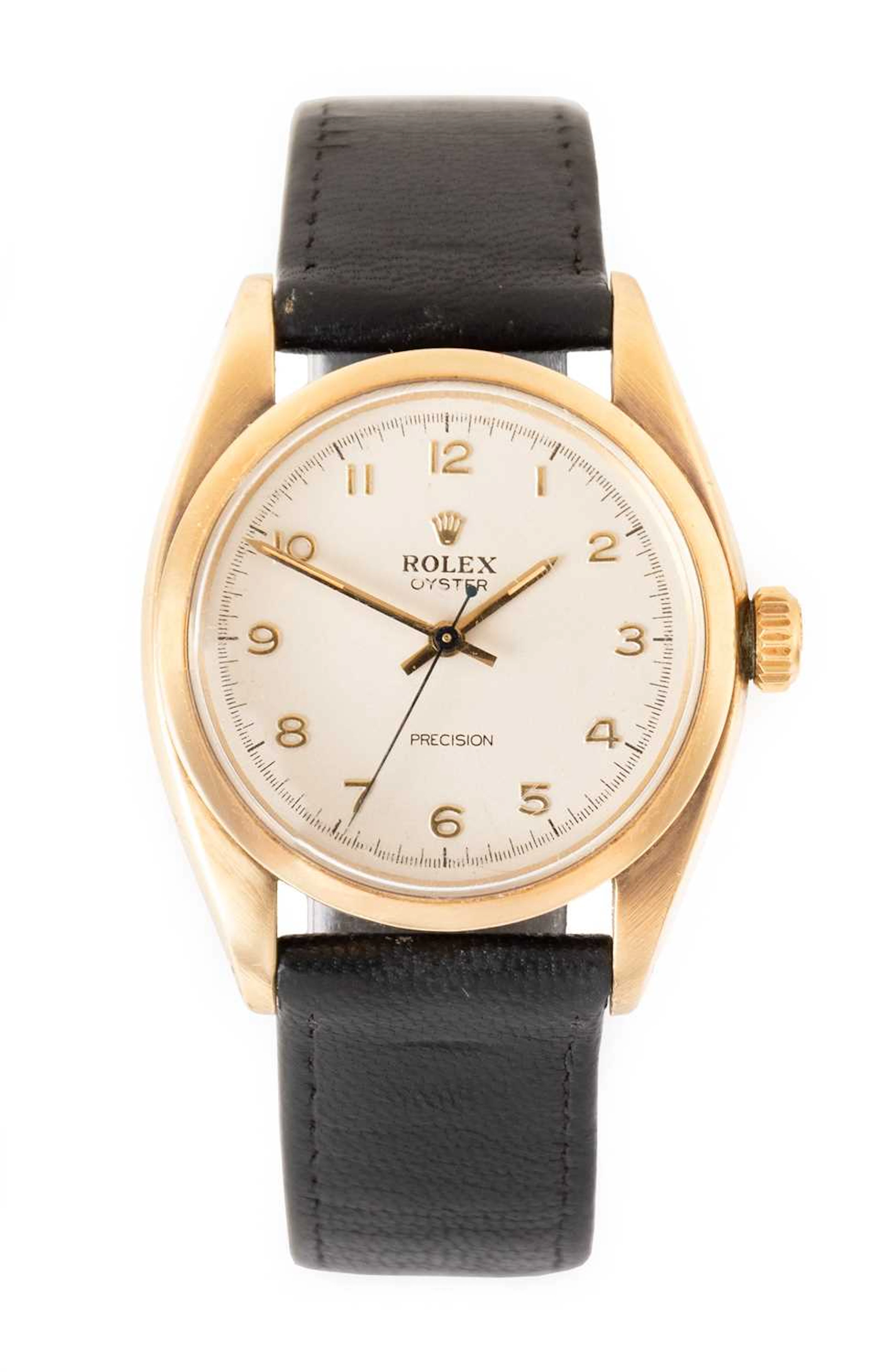 Rolex: A 9 Carat Gold Centre Seconds Wristwatch, signed Rolex, Oyster