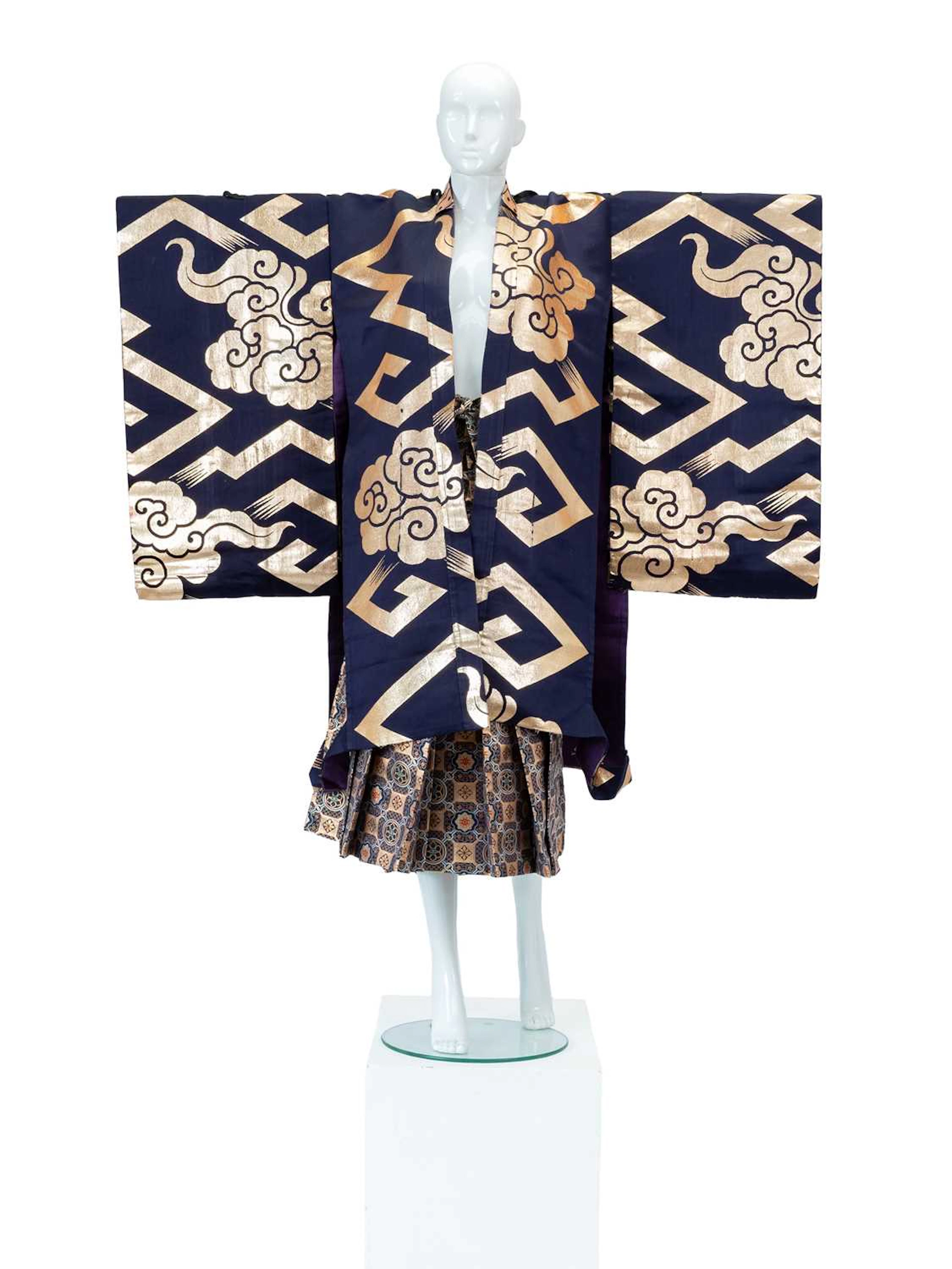 Japanese Men's Cermonial or Stage, Haori, Showa Period, Circa 1960-1980s
