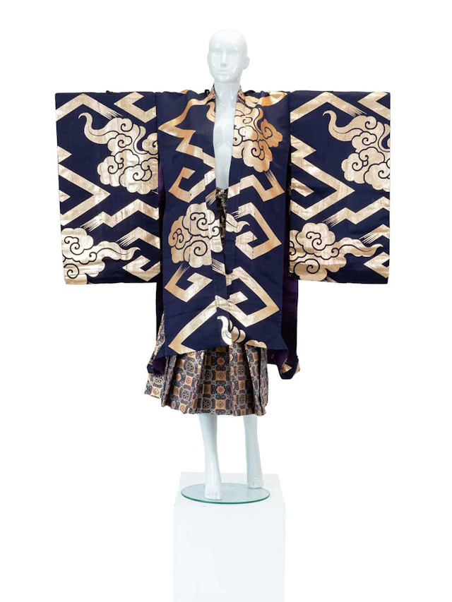 Japanese Men's Cermonial or Stage, Haori, Showa Period, Circa 1960-1980s