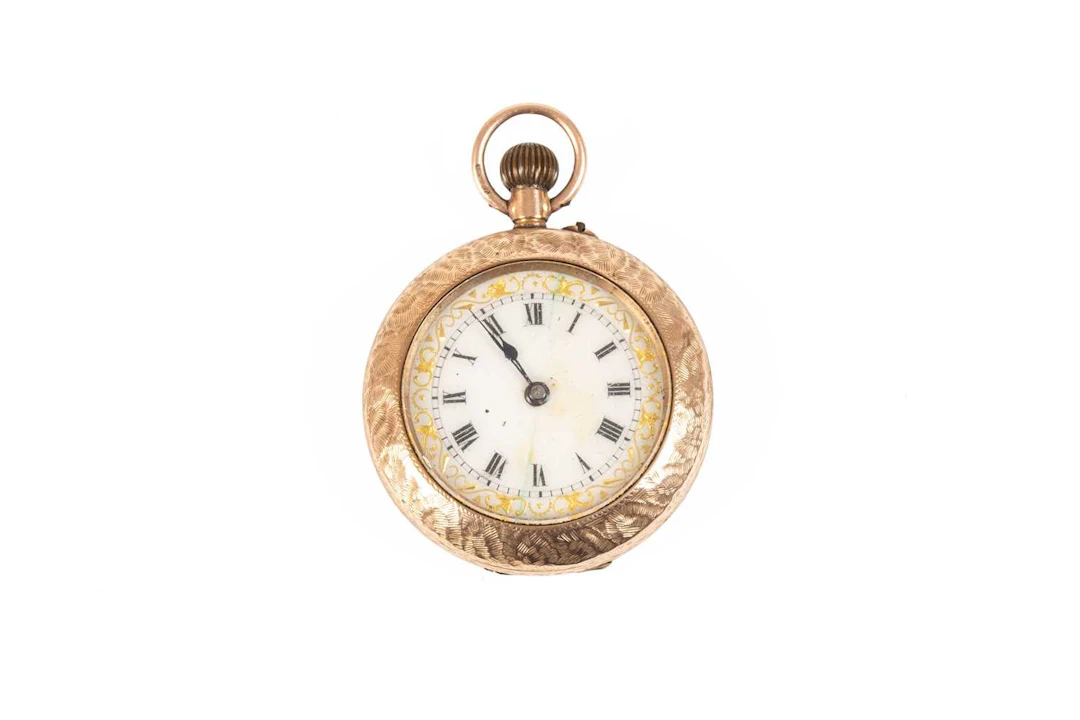 A Lady's 9 Carat Gold Fob Watch, 1911