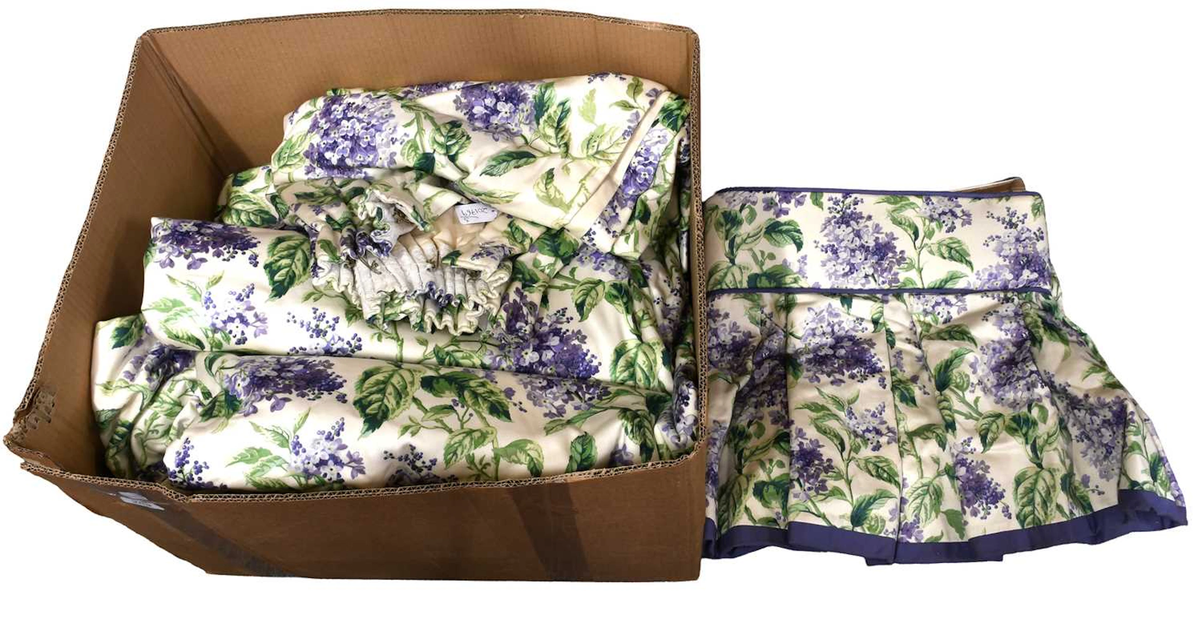 Pair of Jonelle Lilac Time Design, The Archive Collection Curtains