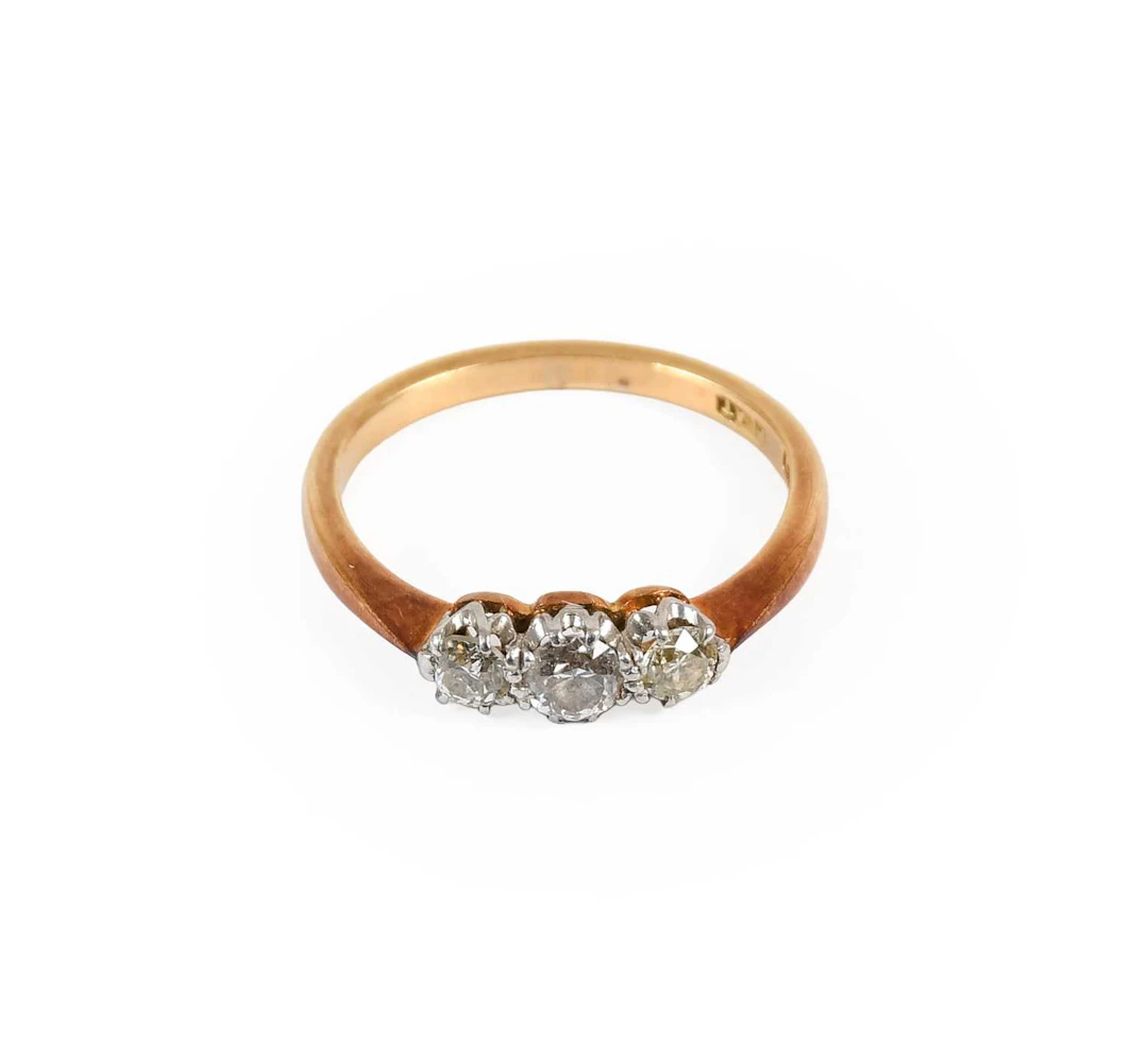 A Diamond Three Stone Ring