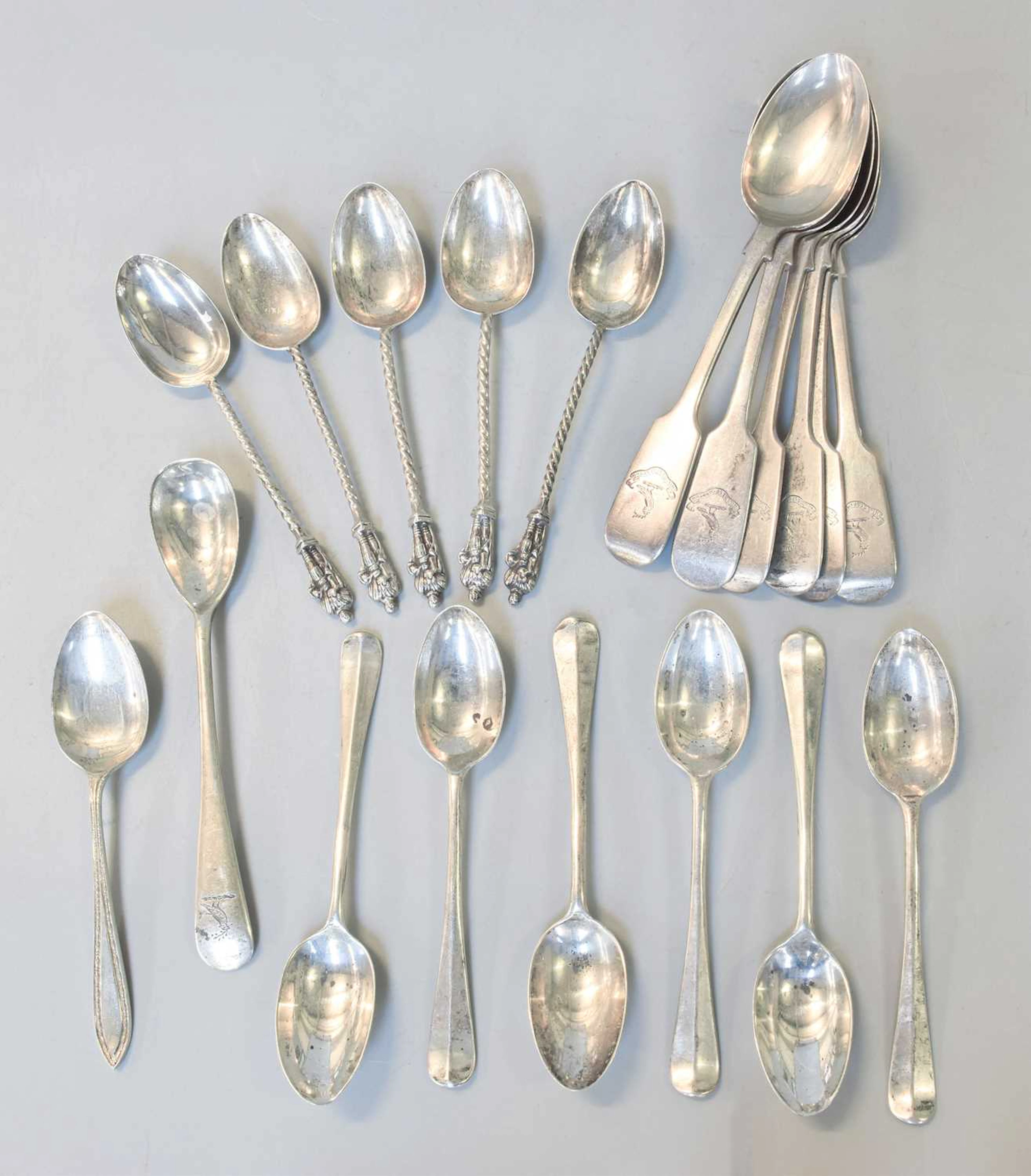 A Collection of Victorian and Later Silver Flatware