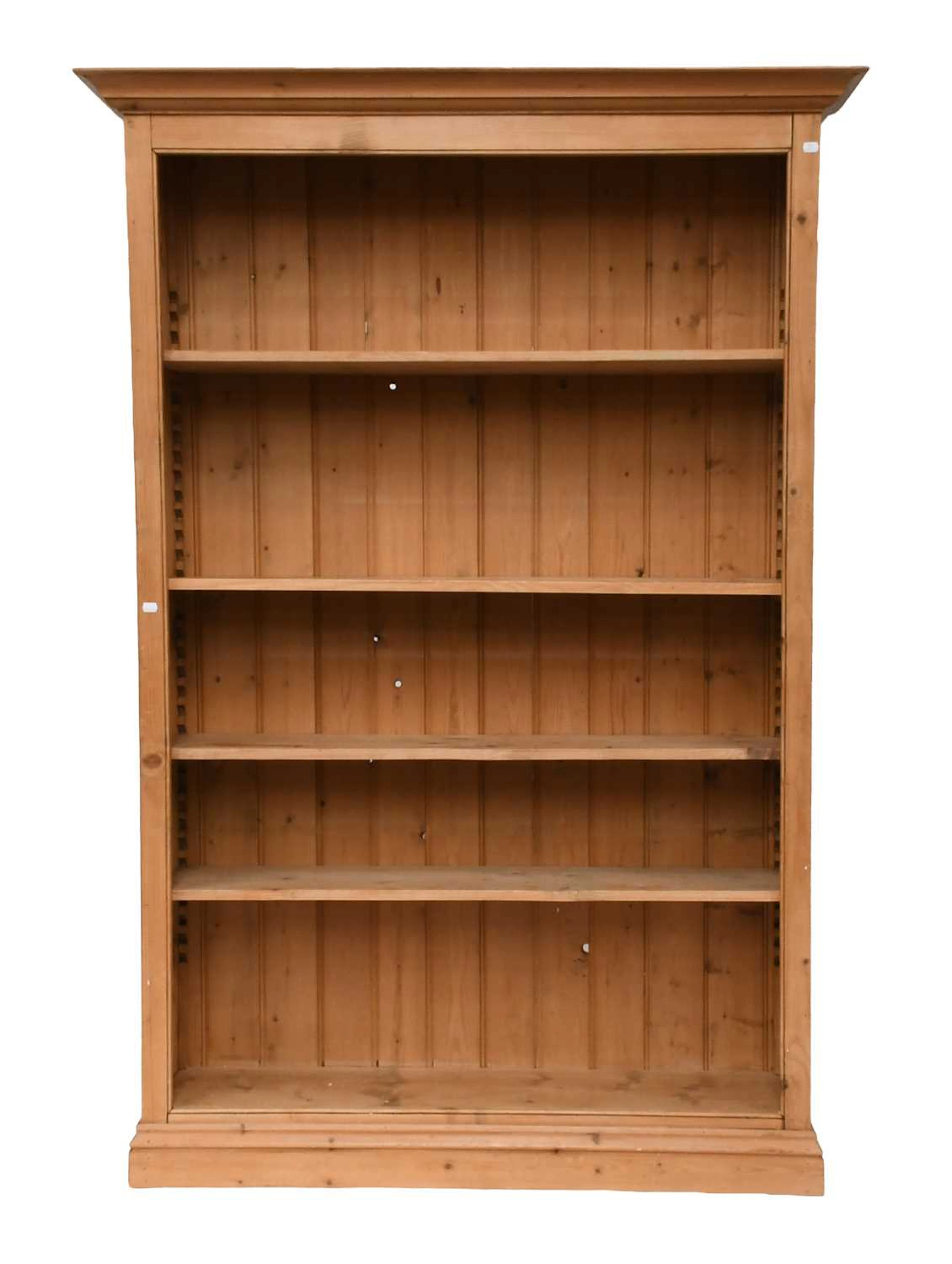 A Modern Pine Open Bookcase