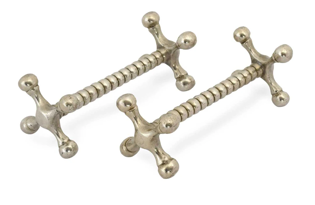 A Pair of Edward VII Silver Knife-Rests, by Walker and Hall, Sheffield, 1905