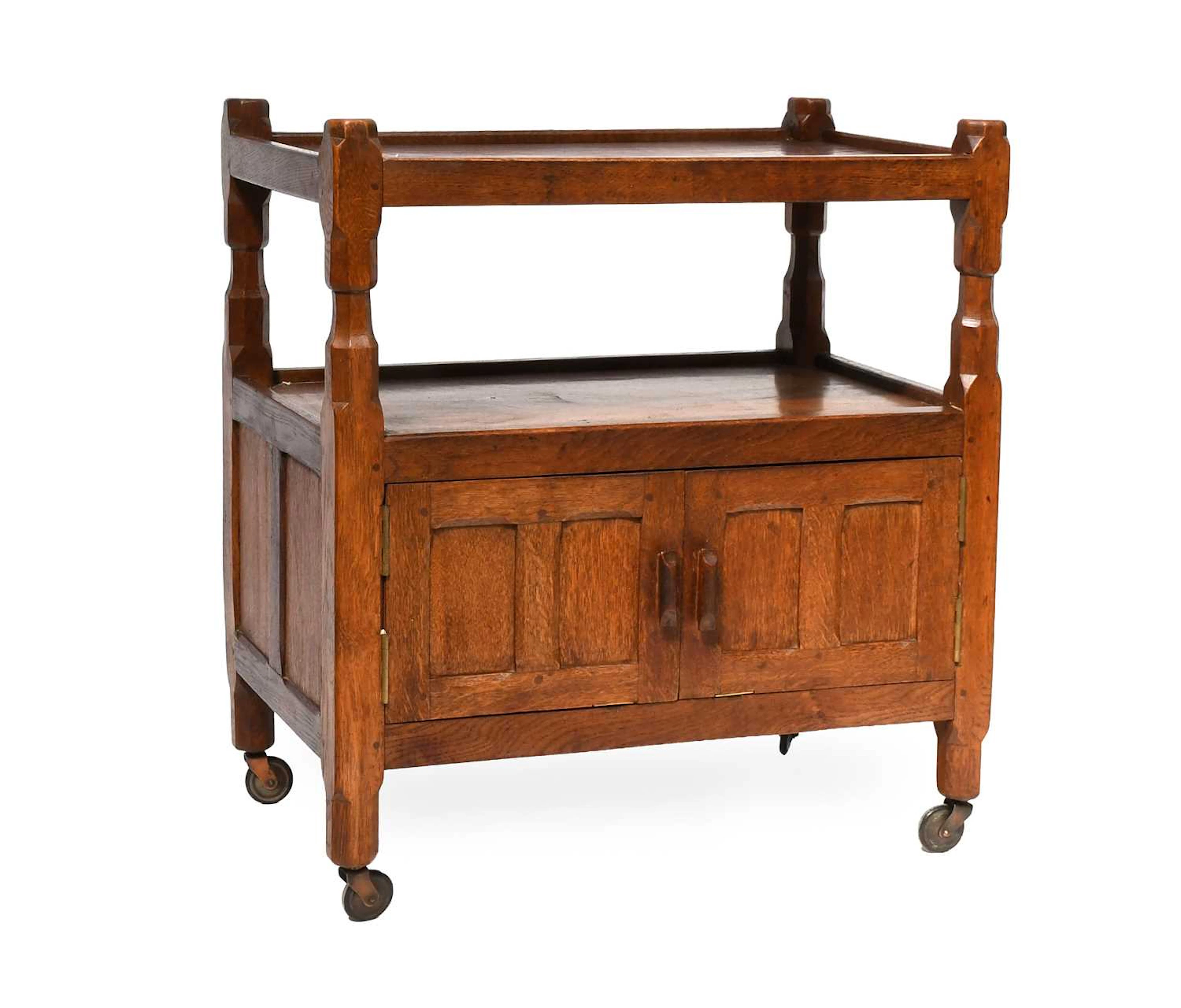 Sidney (Sid) Pollard (1914-1994) (Thirsk): An English Oak Tea Trolley