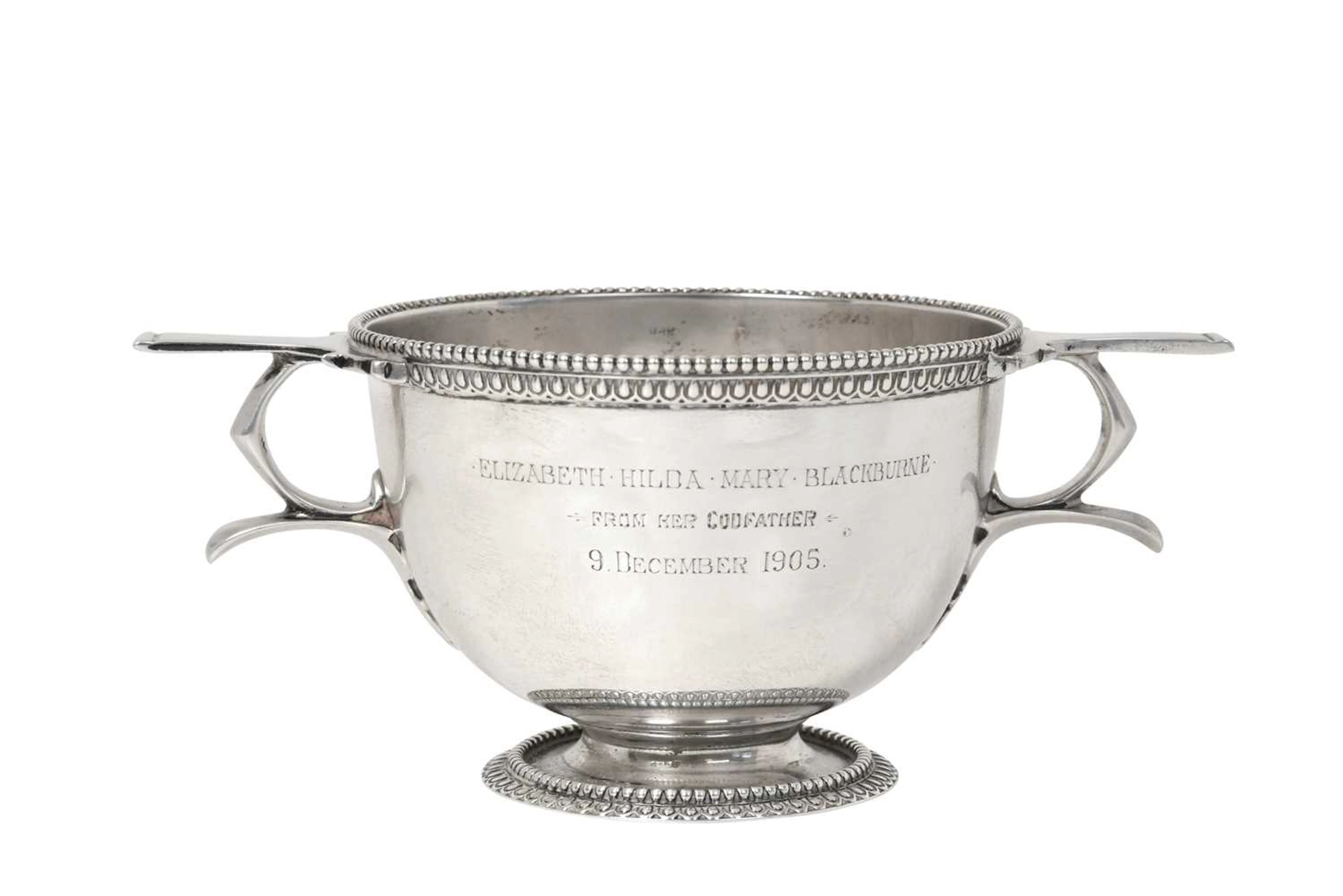 An Edward VII Silver Christening-Cup by James Henry and Herbert Barraclough