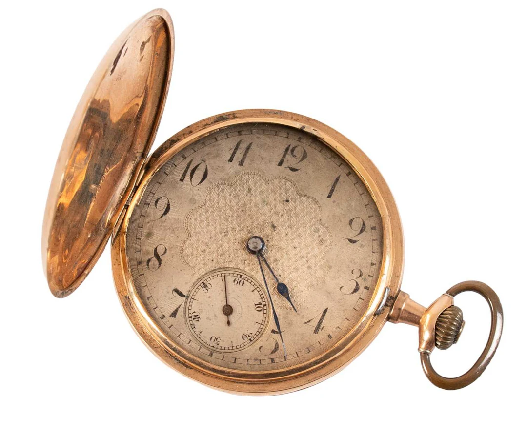 A 14 Carat Gold Full Hunter Pocket Watch, circa 1900