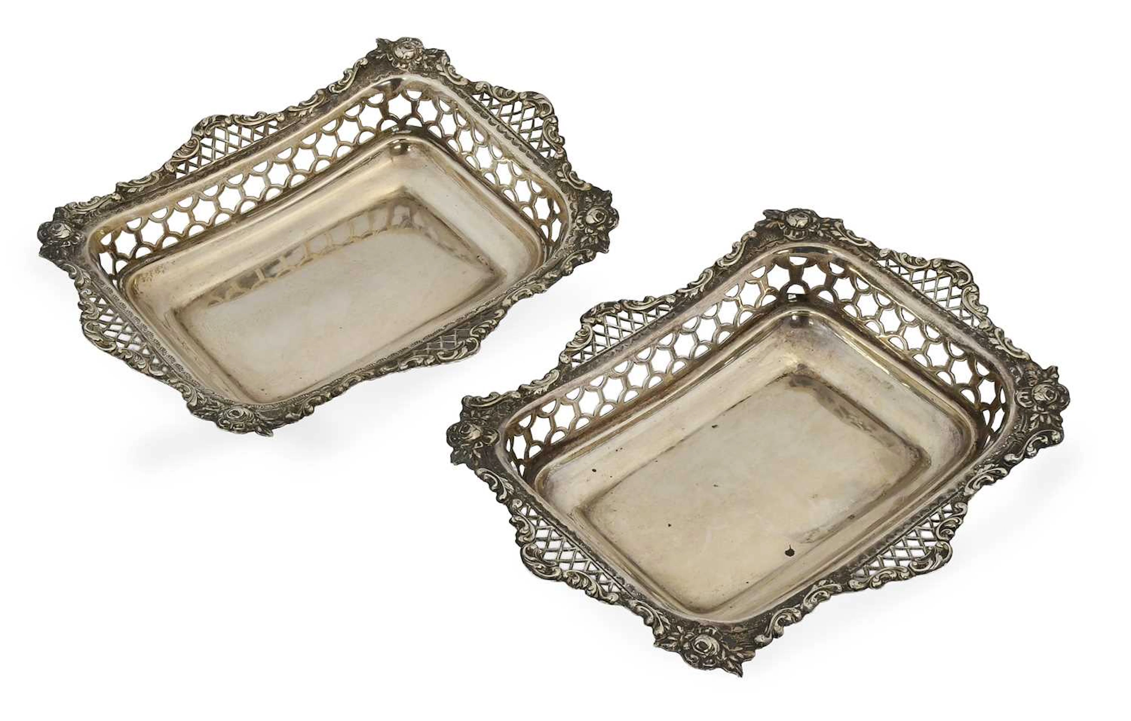 A Pair of Victorian Silver Dishes, by William Comyns, London, 1898