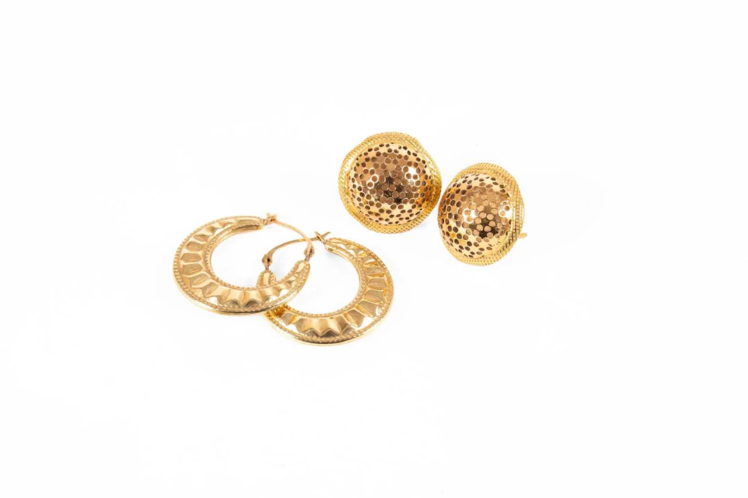 A Pair of Stud Earrings, A Pair of Hoop Earrings