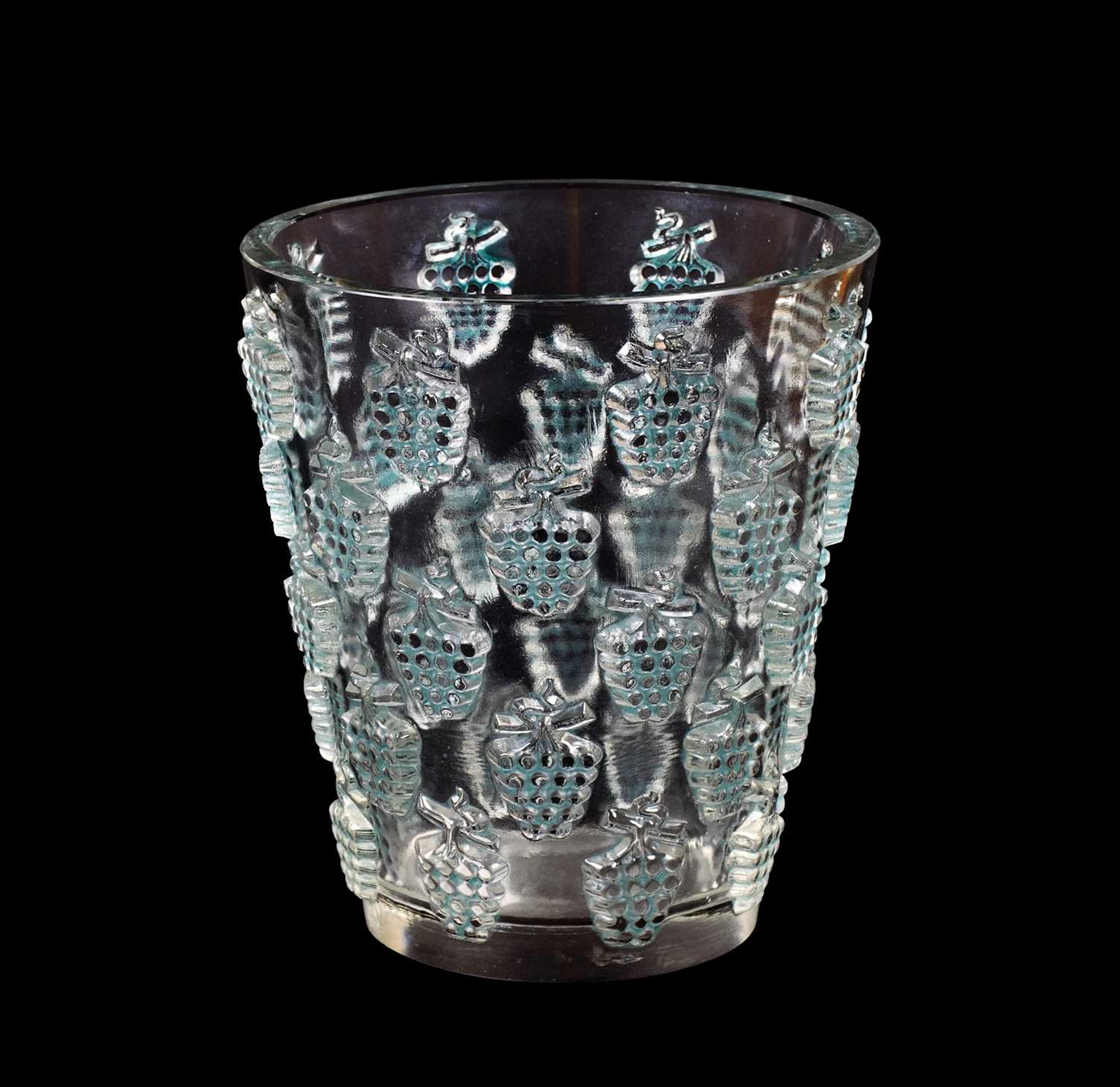 René Lalique (French, 1860-1945): A Stained and Clear Glass Malaga