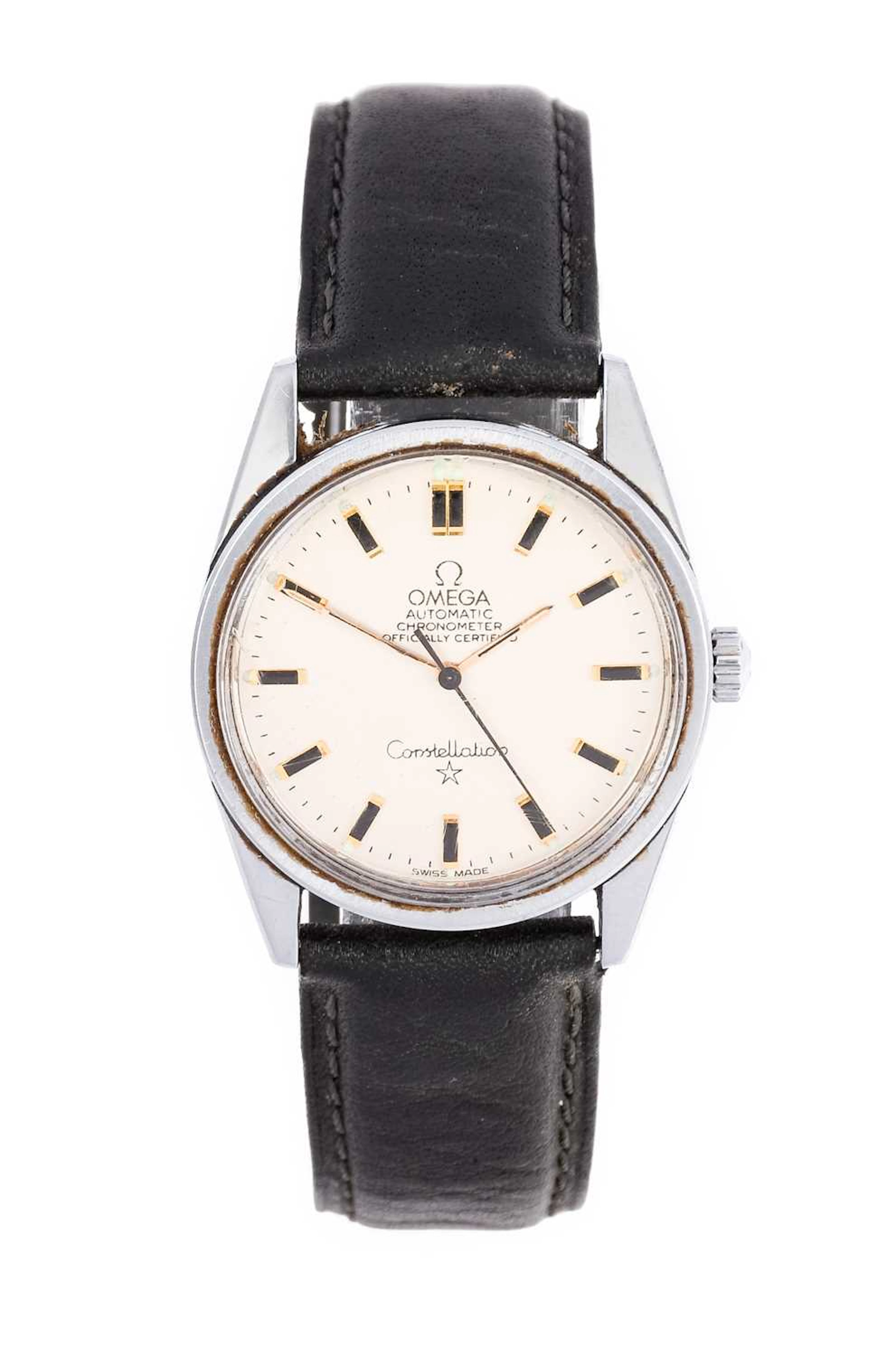 Omega: A Stainless Steel Automatic Centre Seconds Wristwatch, signed