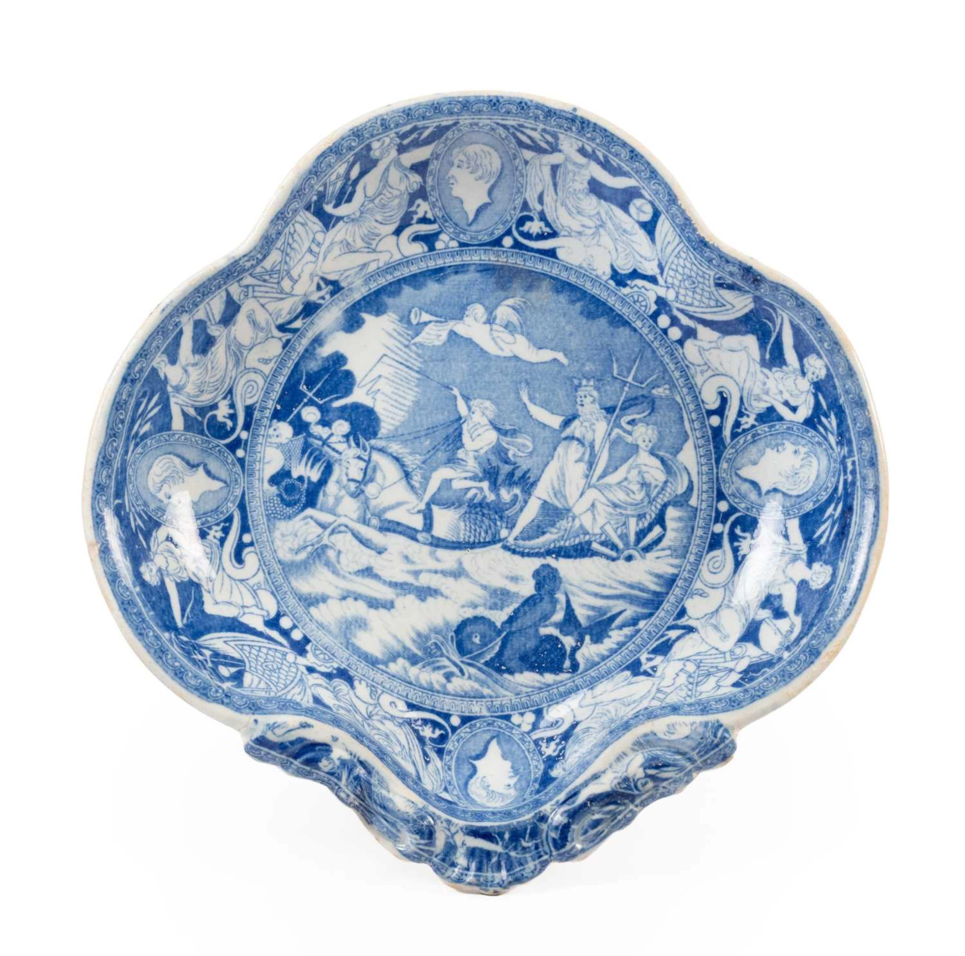 A Commemorative Pearlware Shell-Shaped Dessert Dish, early 19th century