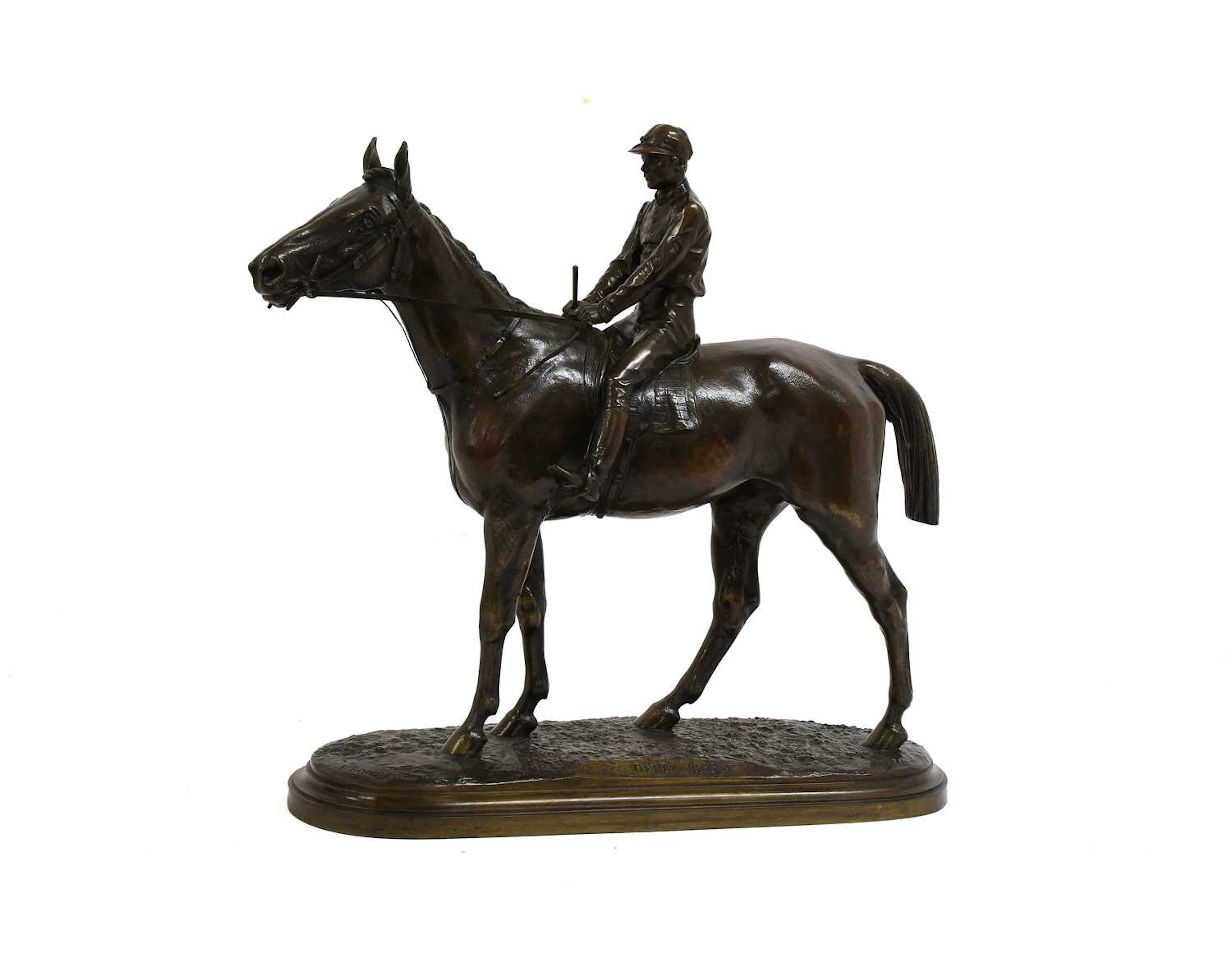 Isadore Jules Bonheur (French, 1827-1901): A Bronze of the 1863 Derby