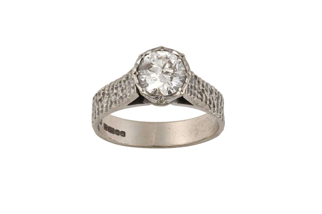 An 18 Carat White Gold Diamond Solitaire Ring