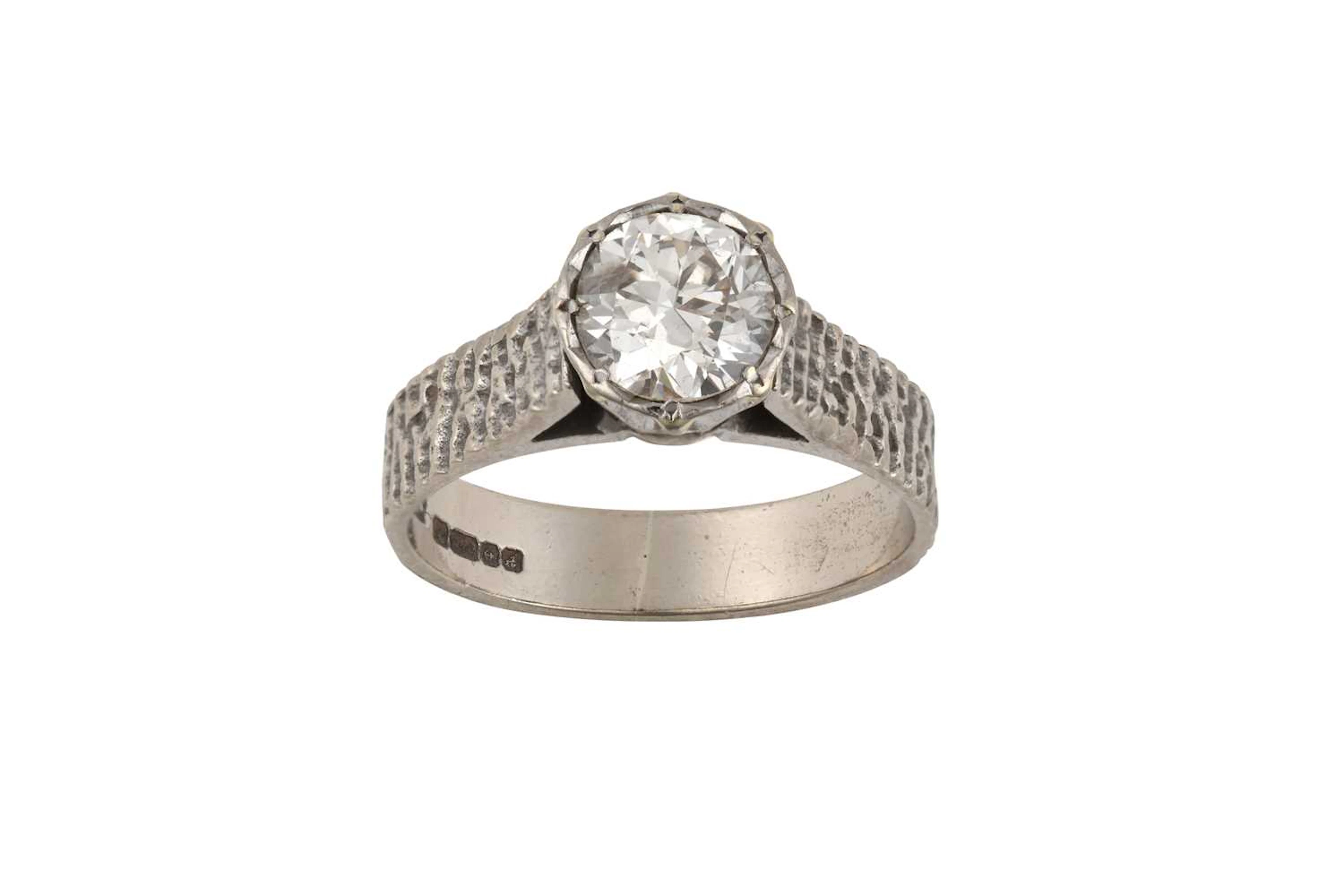 An 18 Carat White Gold Diamond Solitaire Ring