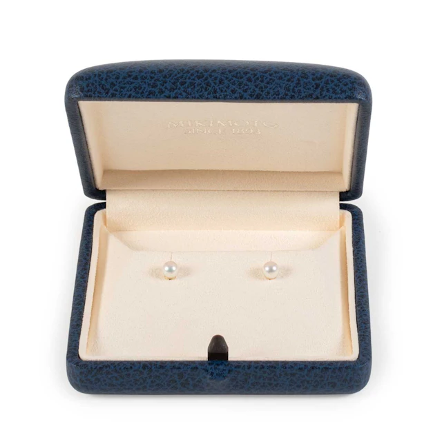 Mikimoto Cultured Pearl 18 Carat Gold Stud Earrings