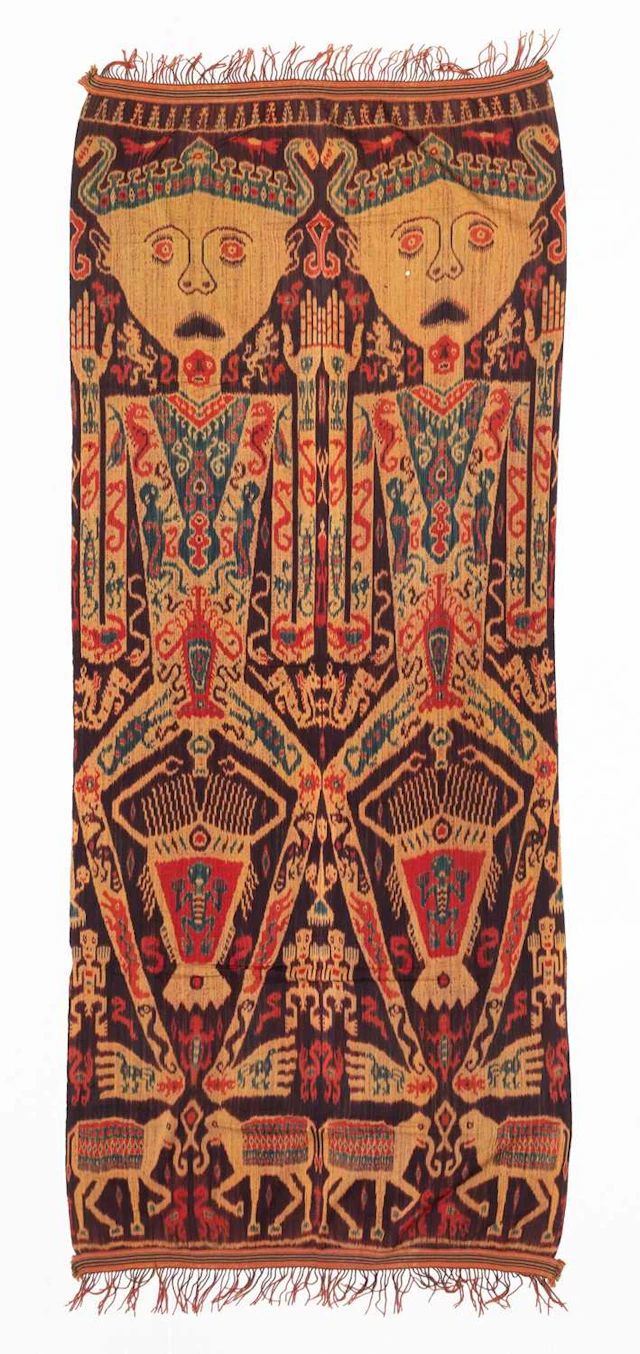 20th Century Sumba, East Sumba, Indonesia, Hinggi Ikat Cloth, The