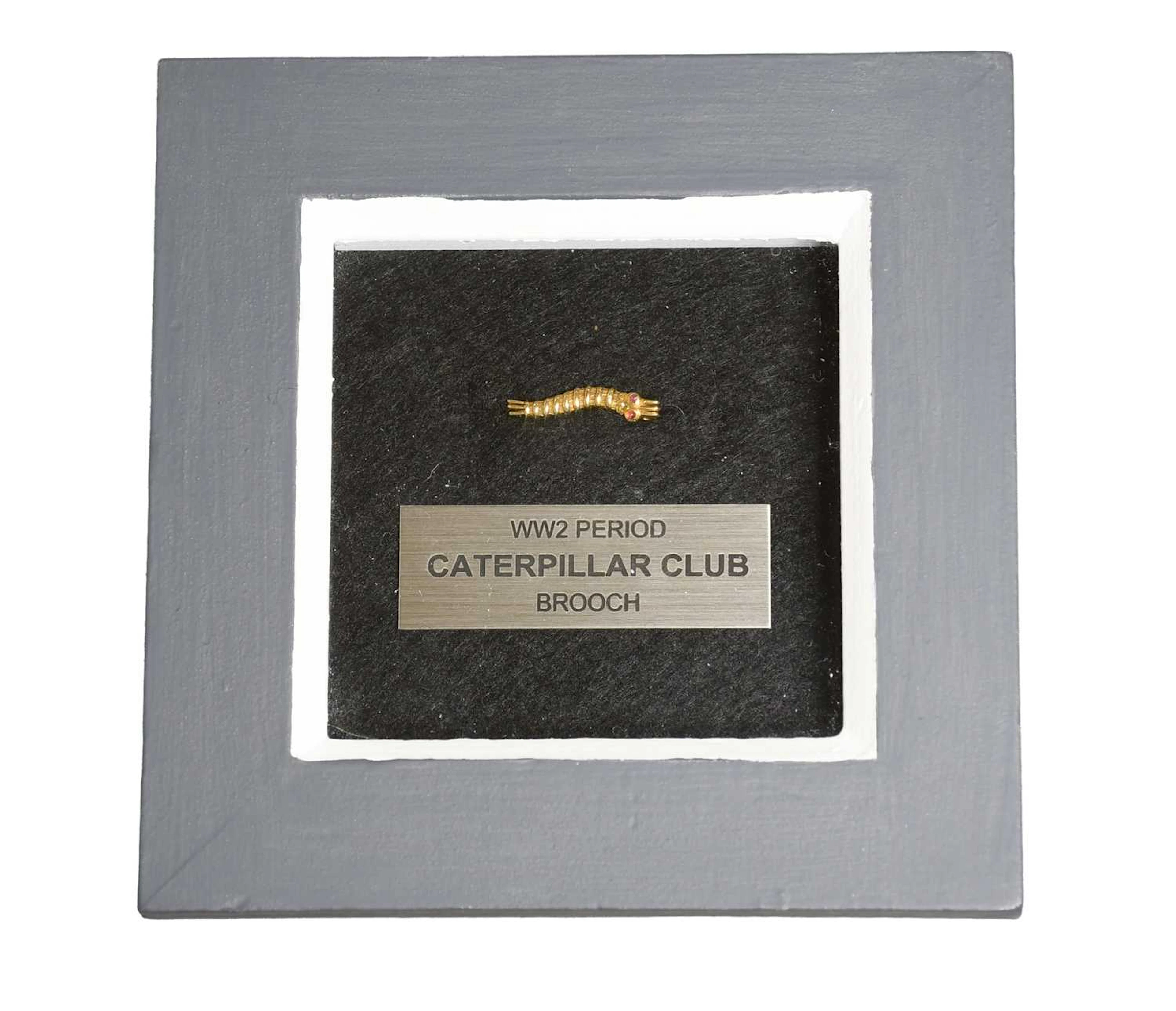 A 9 Carat Gold Caterpillar Club Badge