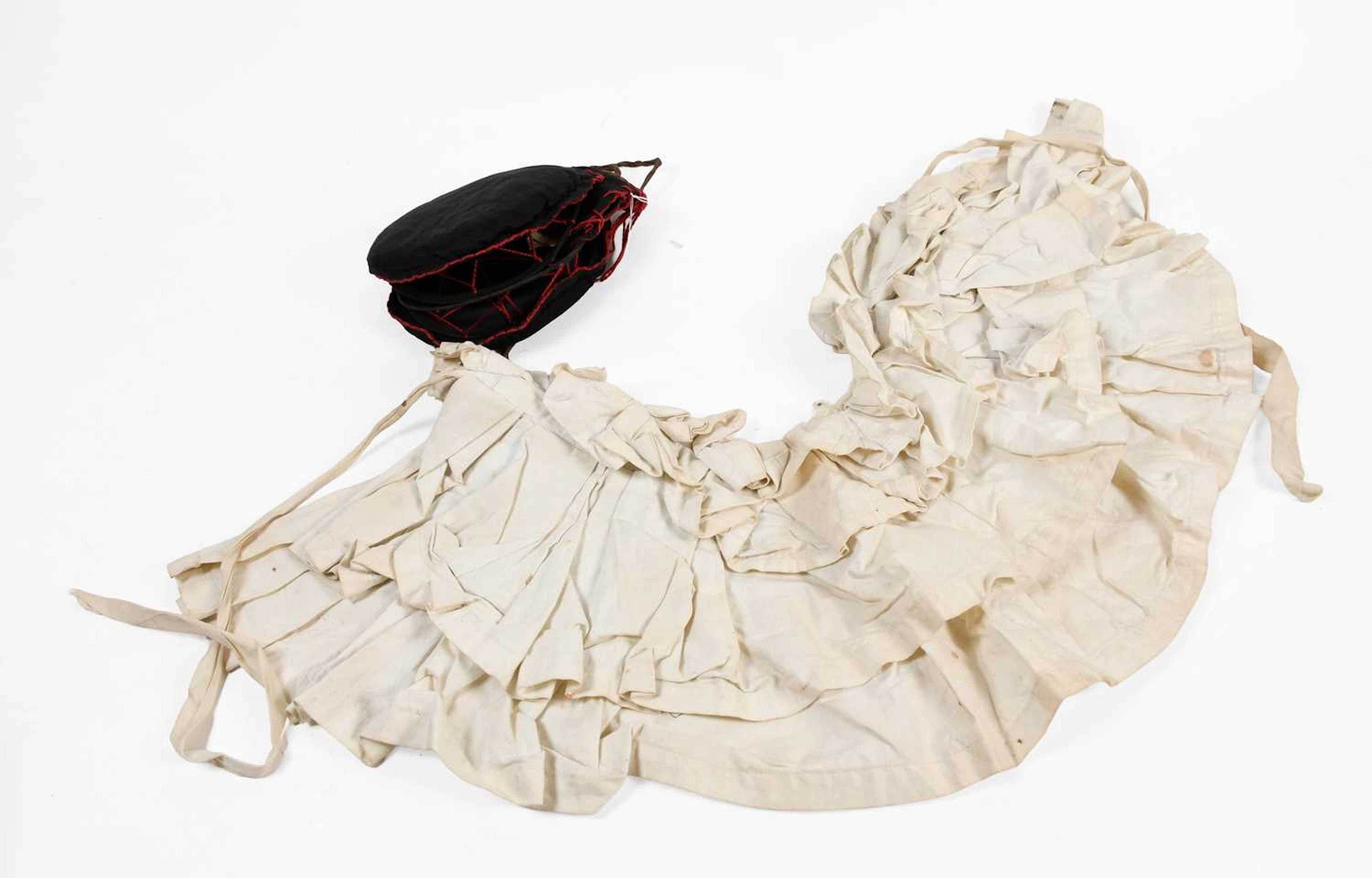 Late 19th Century 'The V.C.B Spring Frame Skirt Pad', White Linen