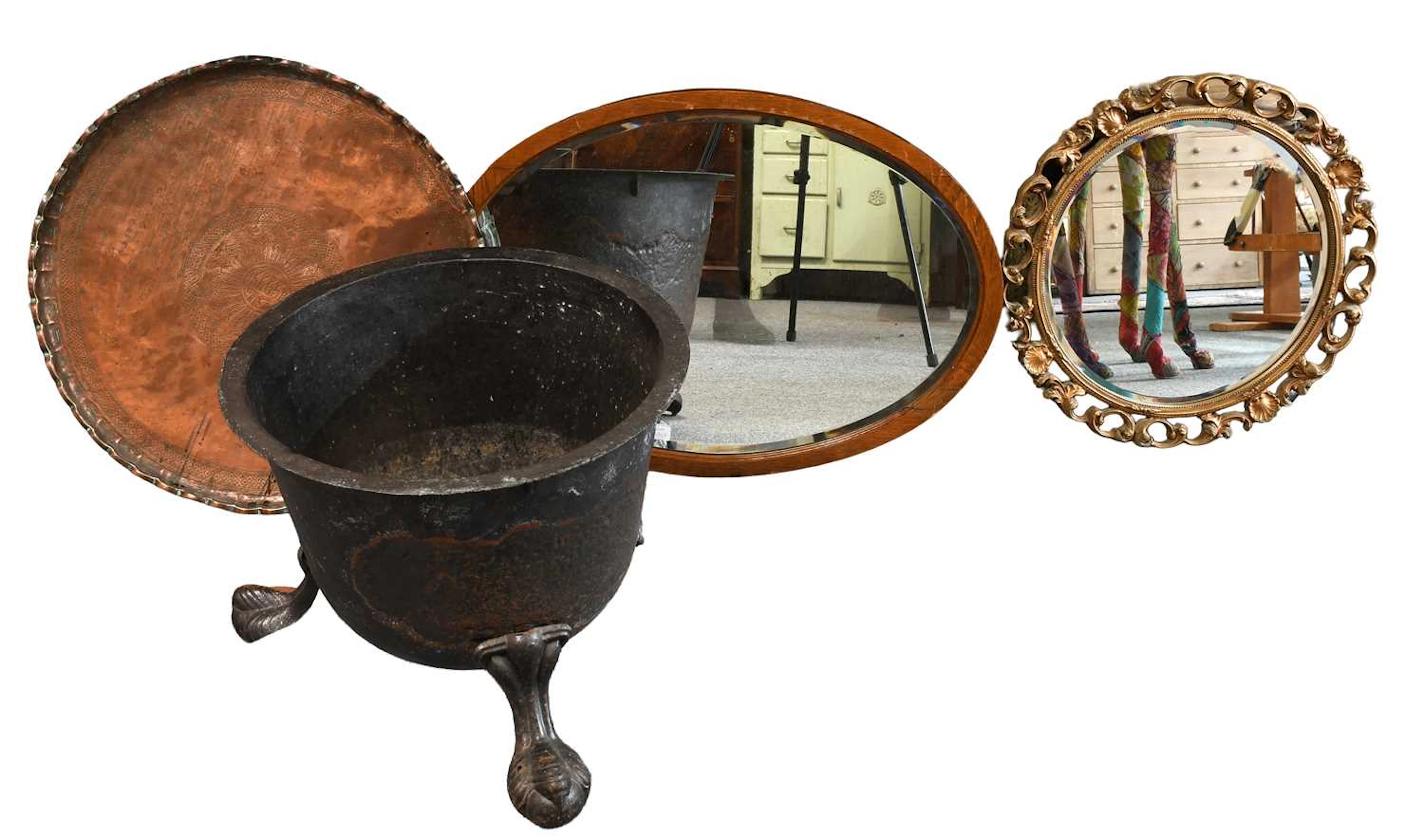 A Large Cast Metal Log Pail