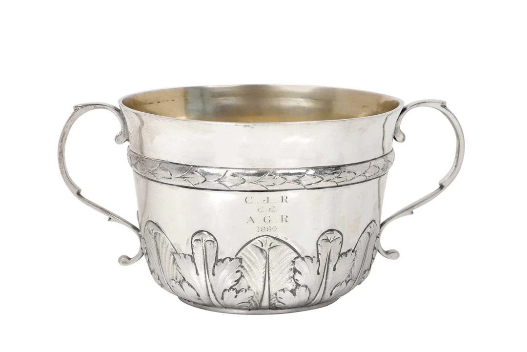 A Victorian Silver Porringer by George Lambert, London, 1882, Britannia