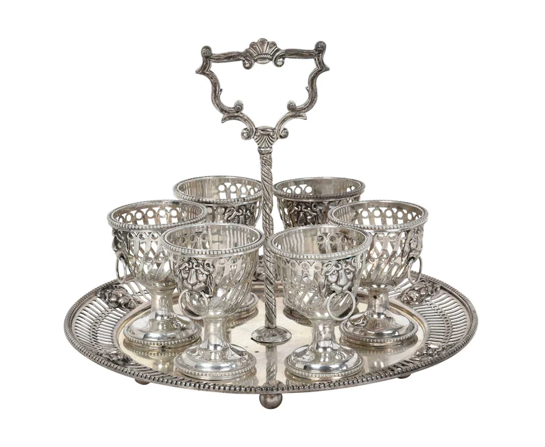 A Victorian Silver Egg-Cruet by Joseph and Edward Bradbury, Sheffield