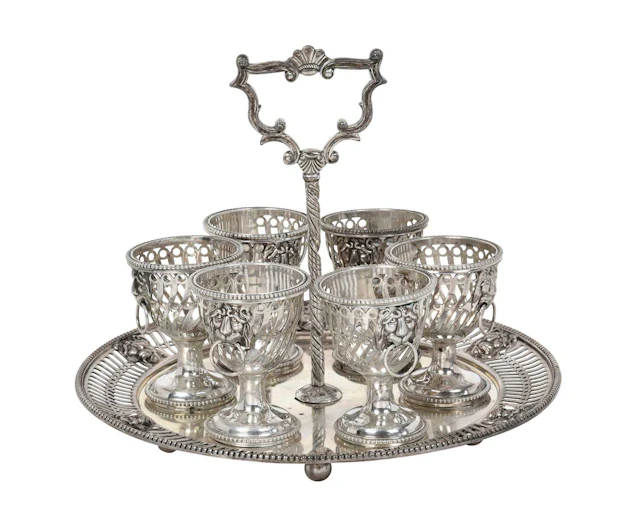 A Victorian Silver Egg-Cruet by Joseph and Edward Bradbury, Sheffield