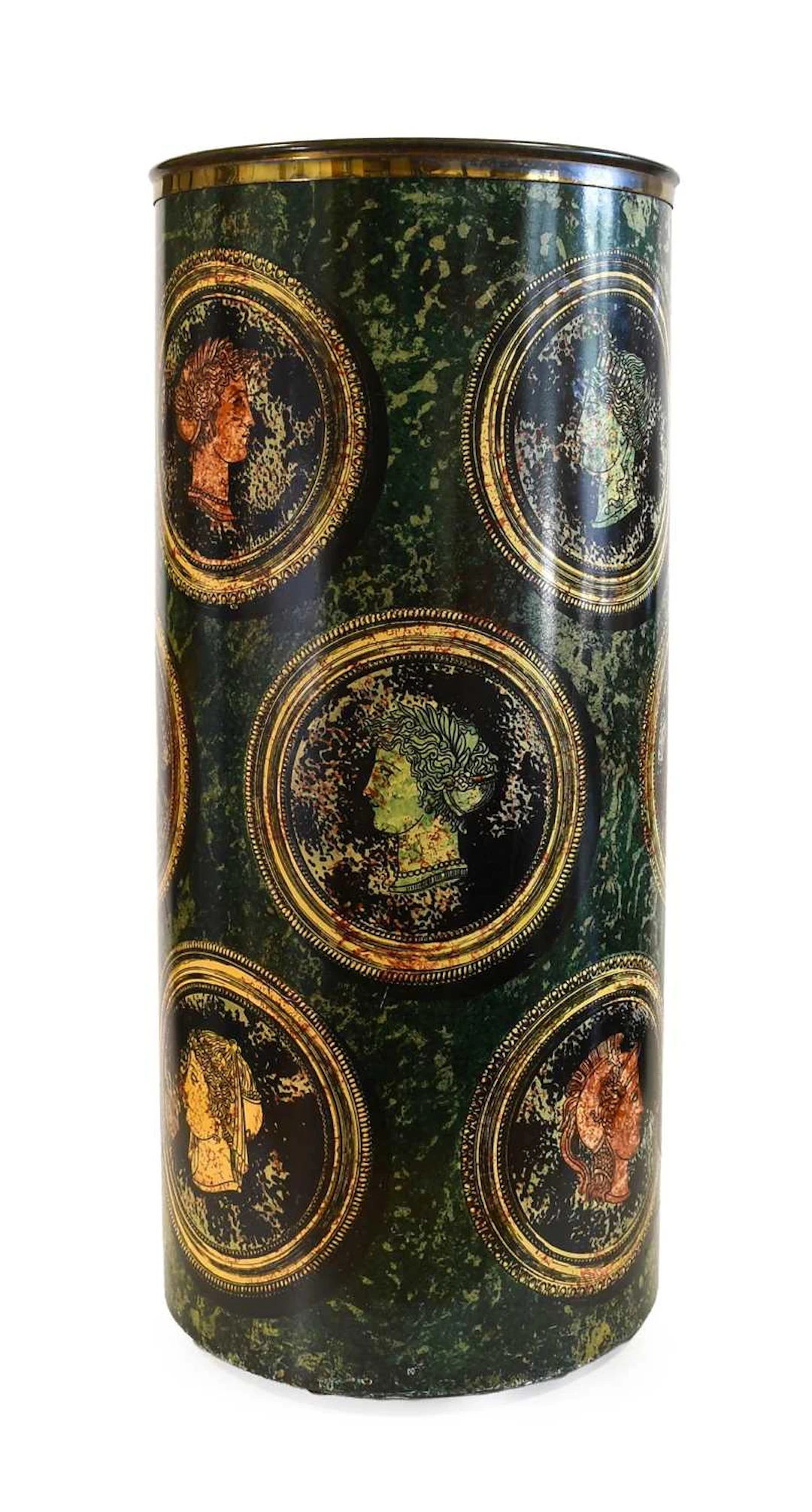 A Fornasetti Cammei Umbrella Stand