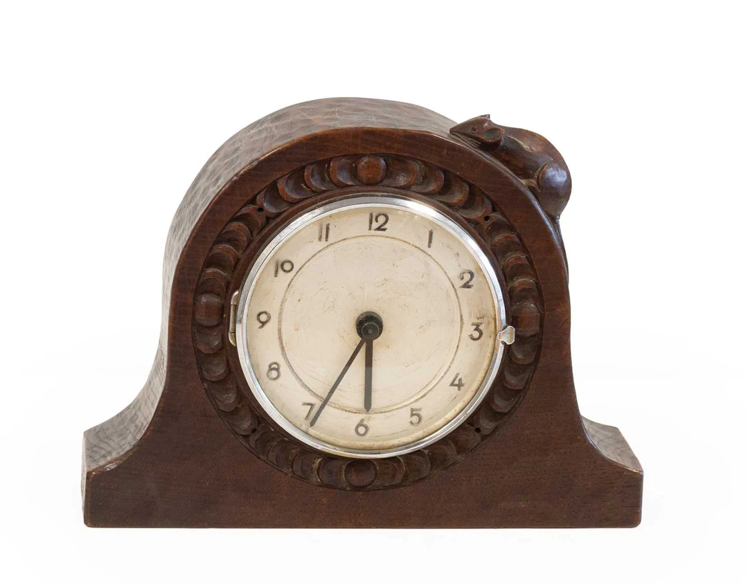 Robert Mouseman Thompson (1876-1955): An English Oak Mantel Clock