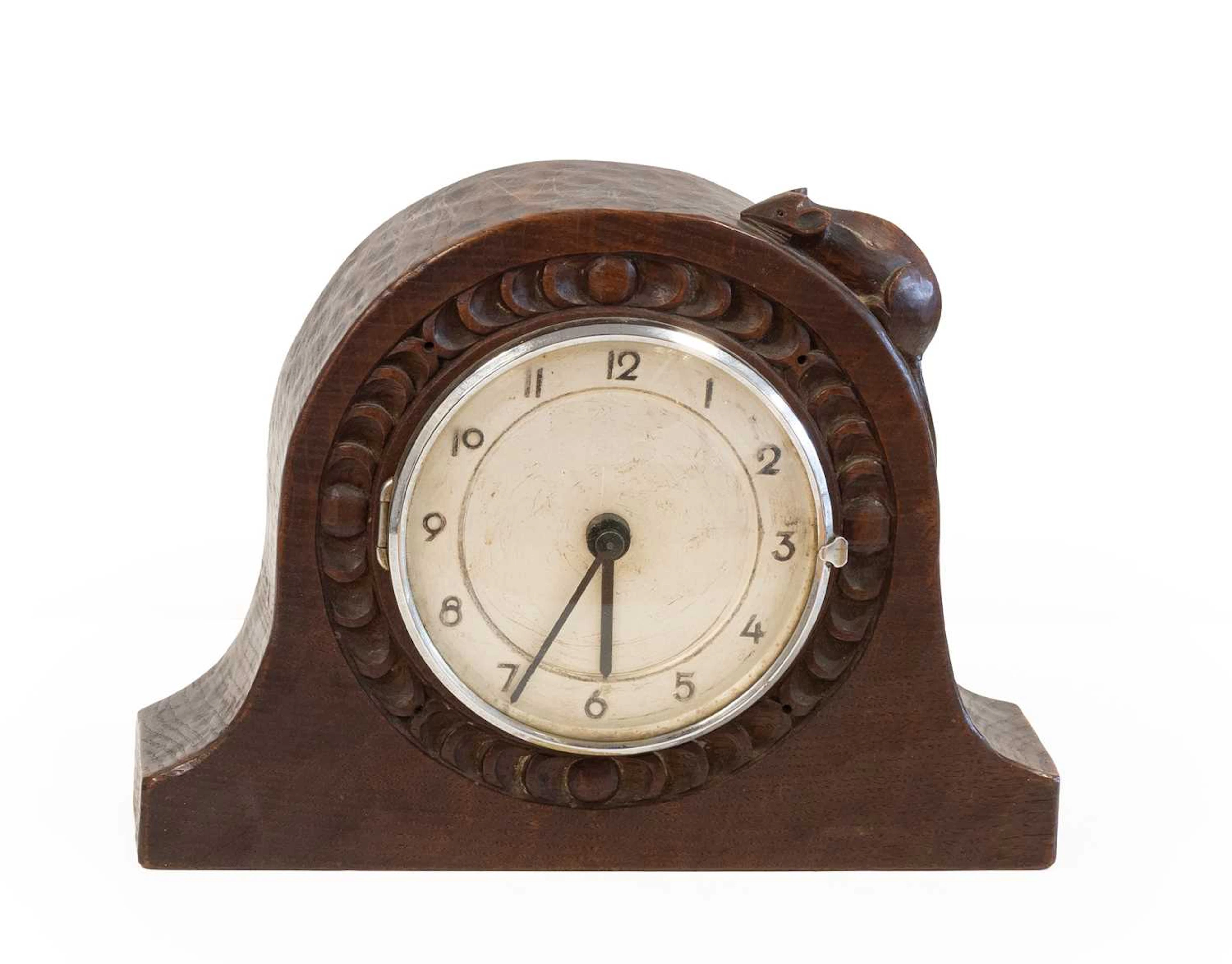 Robert Mouseman Thompson (1876-1955): An English Oak Mantel Clock