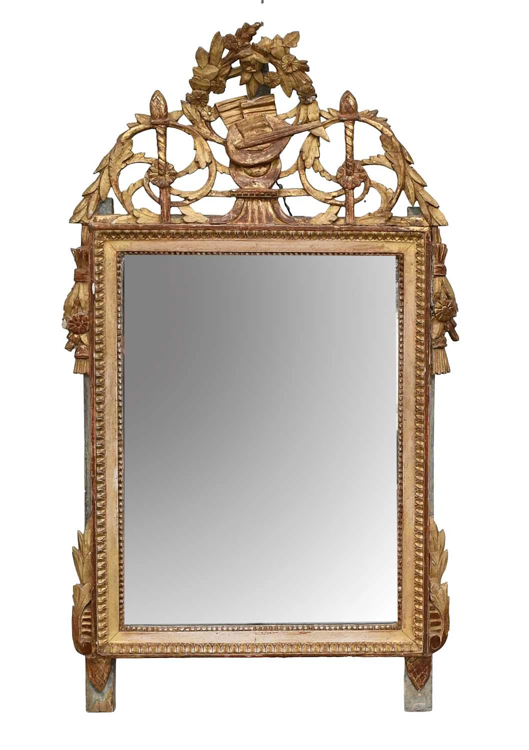 A Louis XVI Giltwood Wall Mirror, late 18th century