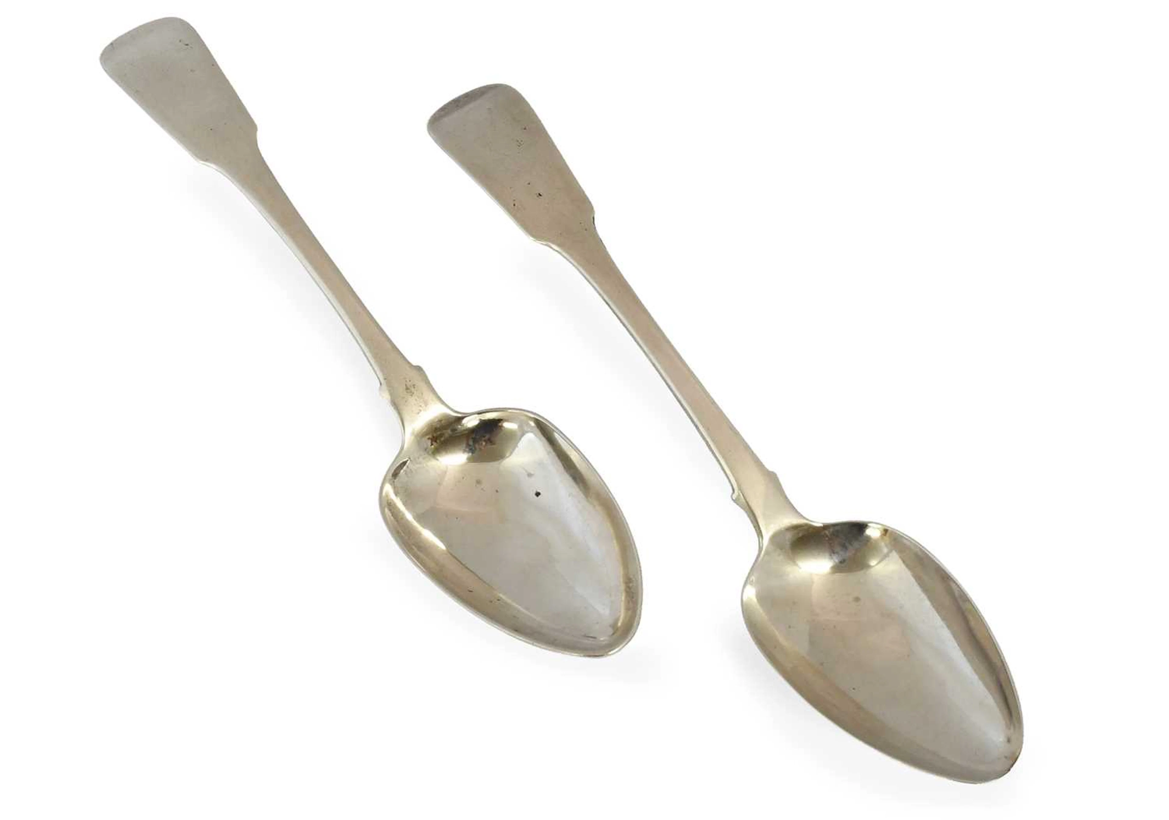 Two George IV Scottish Silver Table-Spoons, Each Edinburgh, One by