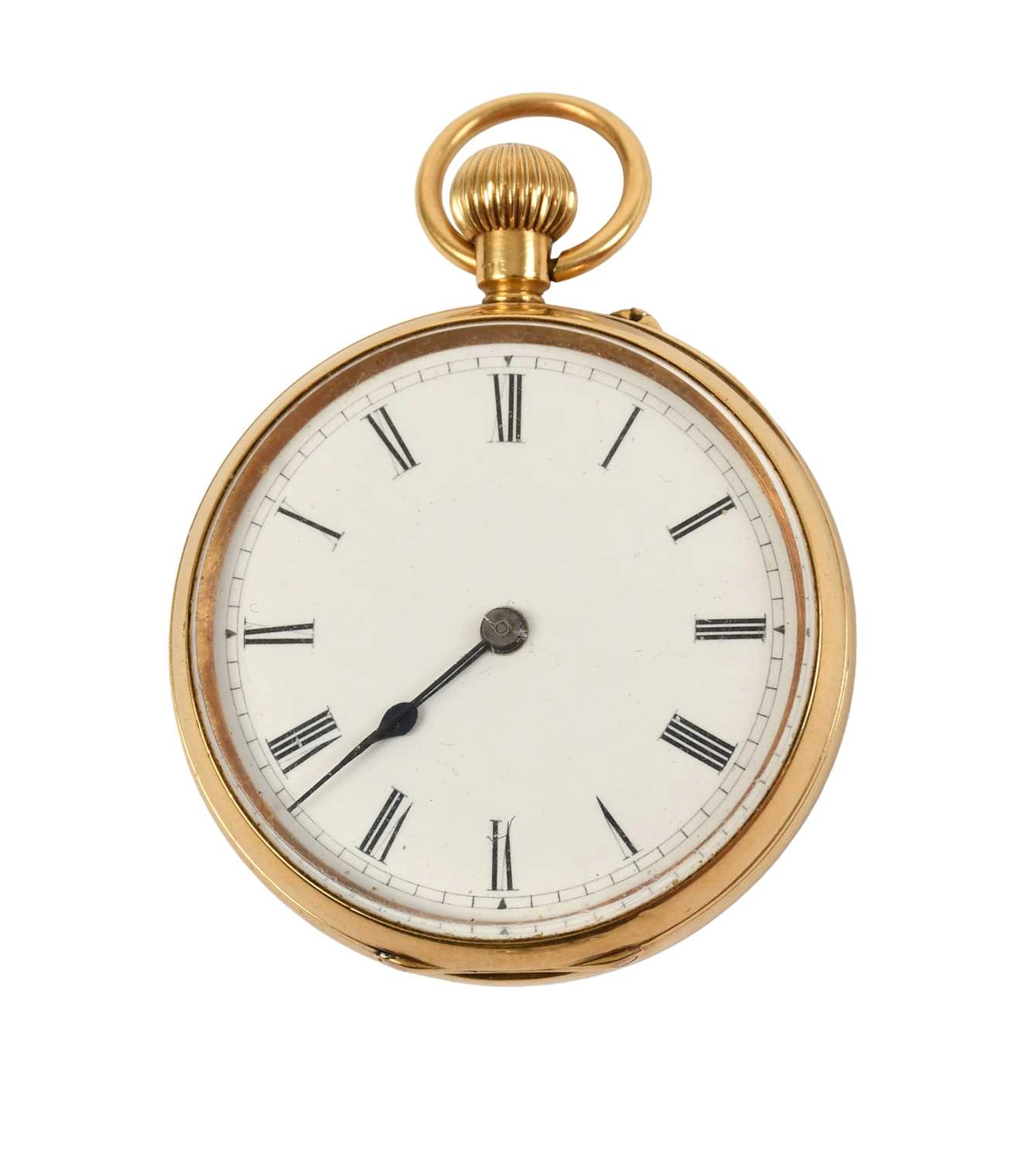 An 18 Carat Gold Open Faced Pocket Watch, signed W Williams, Swansea, 1890