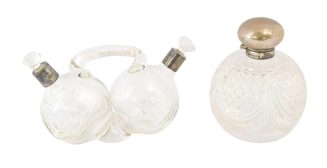 An Edward VII Silver-Mounted Cut-Glass Scent-Bottle, by John Grinsell