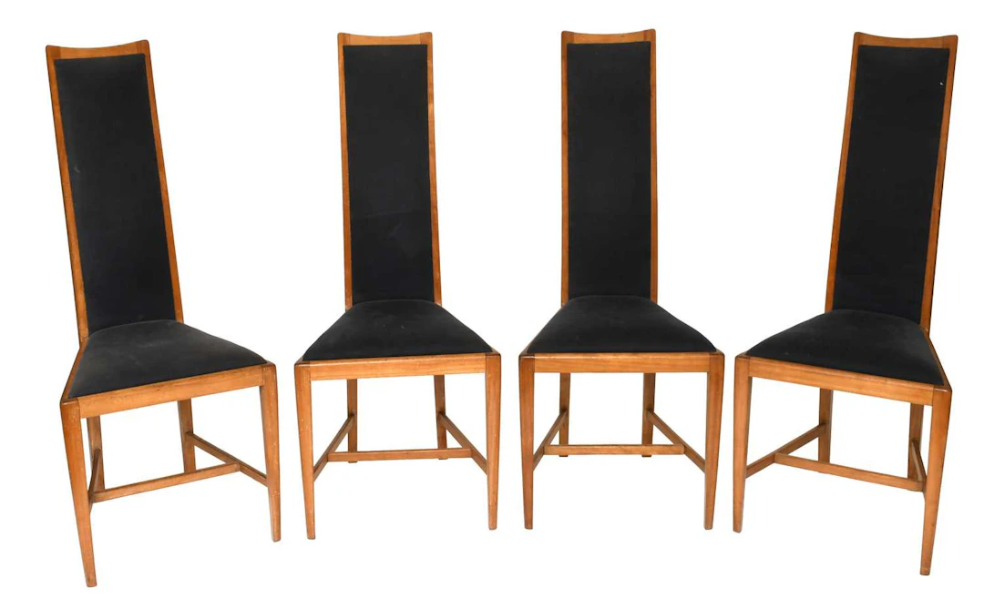 A Set of Four Mid-Century Beech Dining Chairs