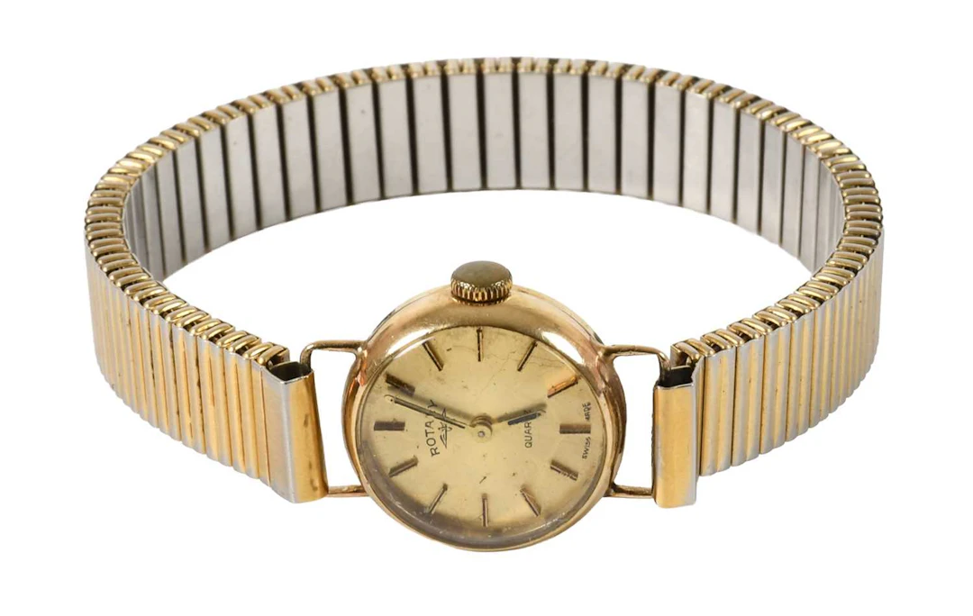 A 9 Carat Gold Wristwatch, signed Rotary, 1990's