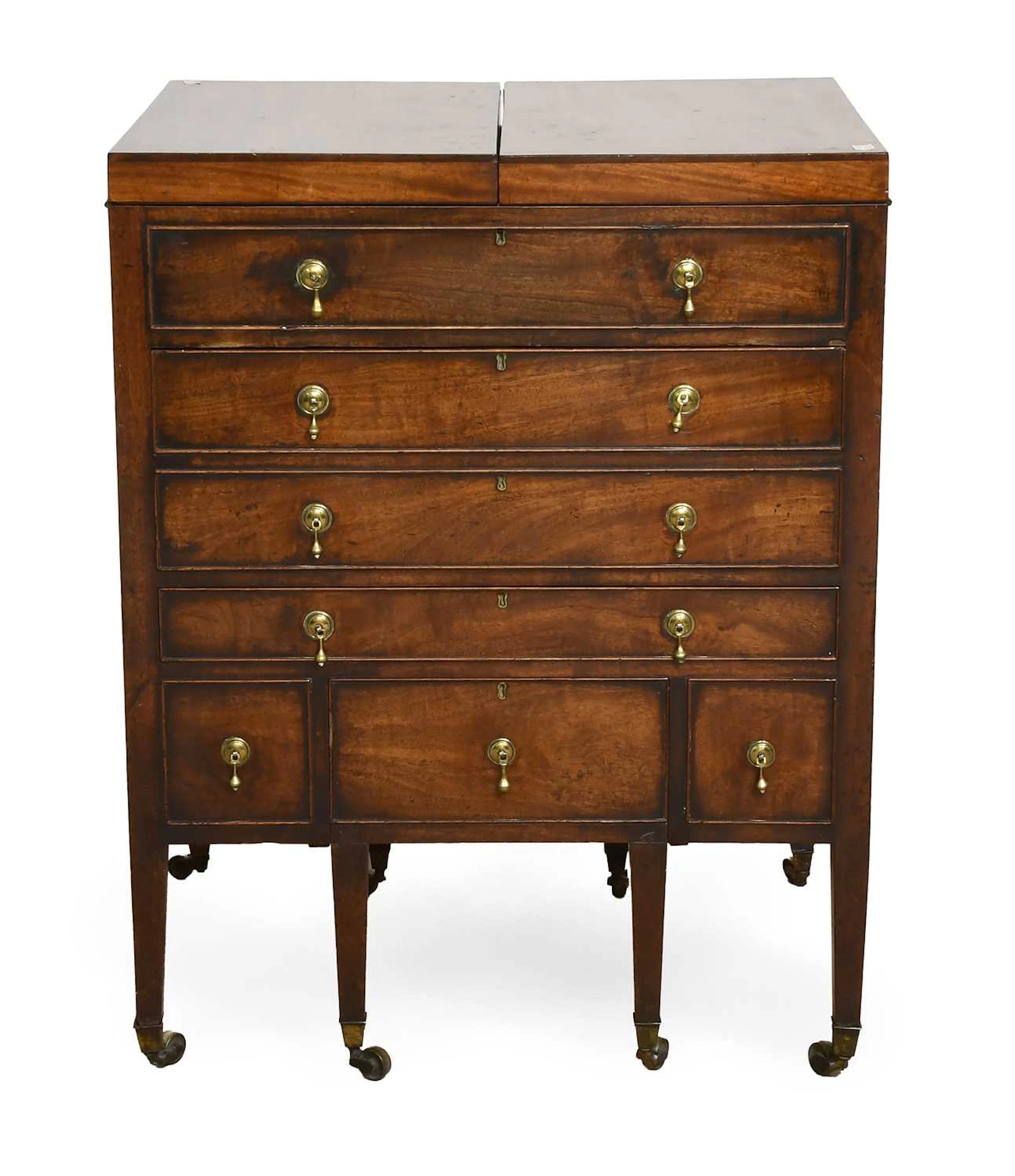A George III Mahogany Washstand, early 19th century
