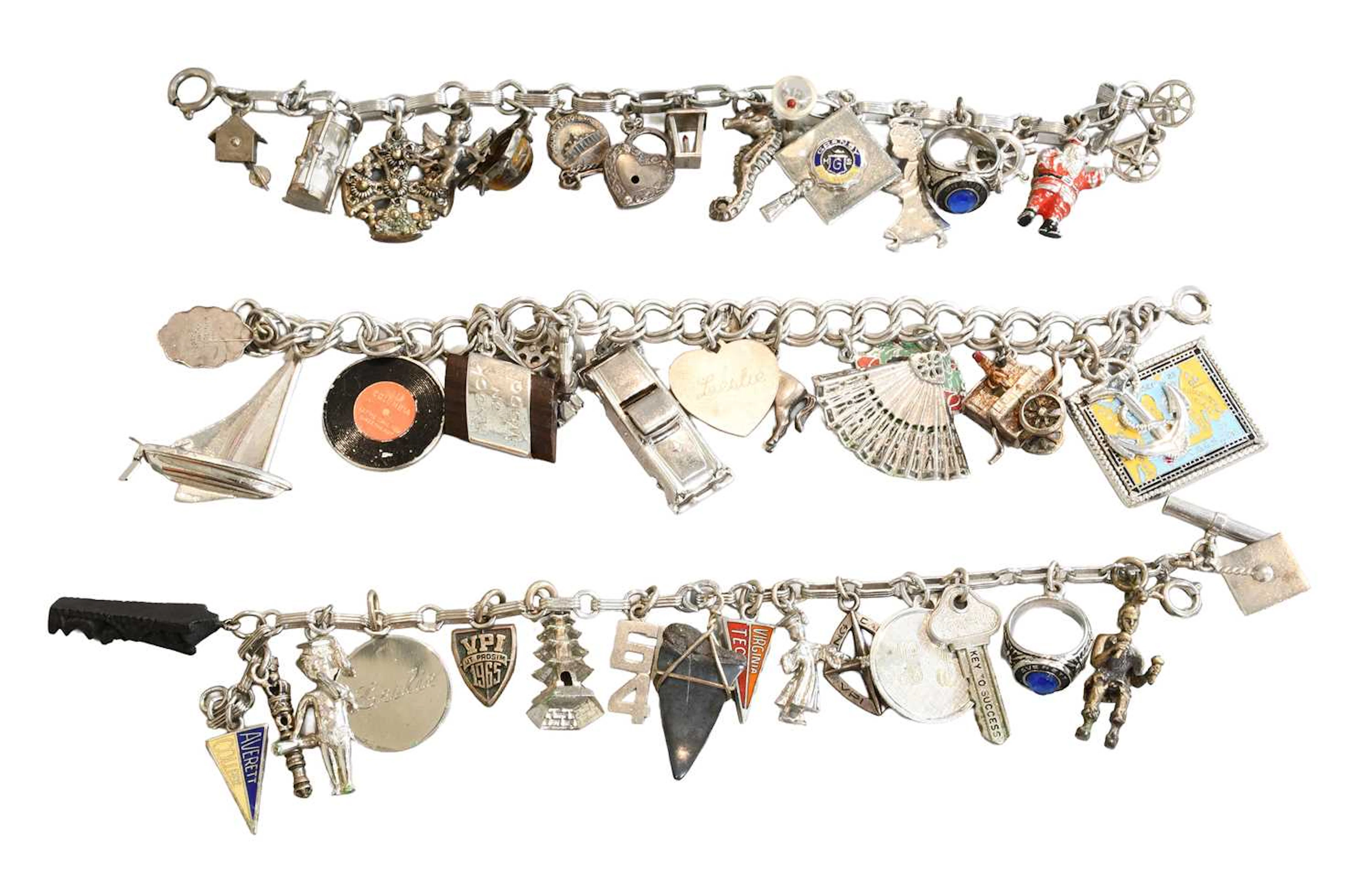 Three Charm Bracelets