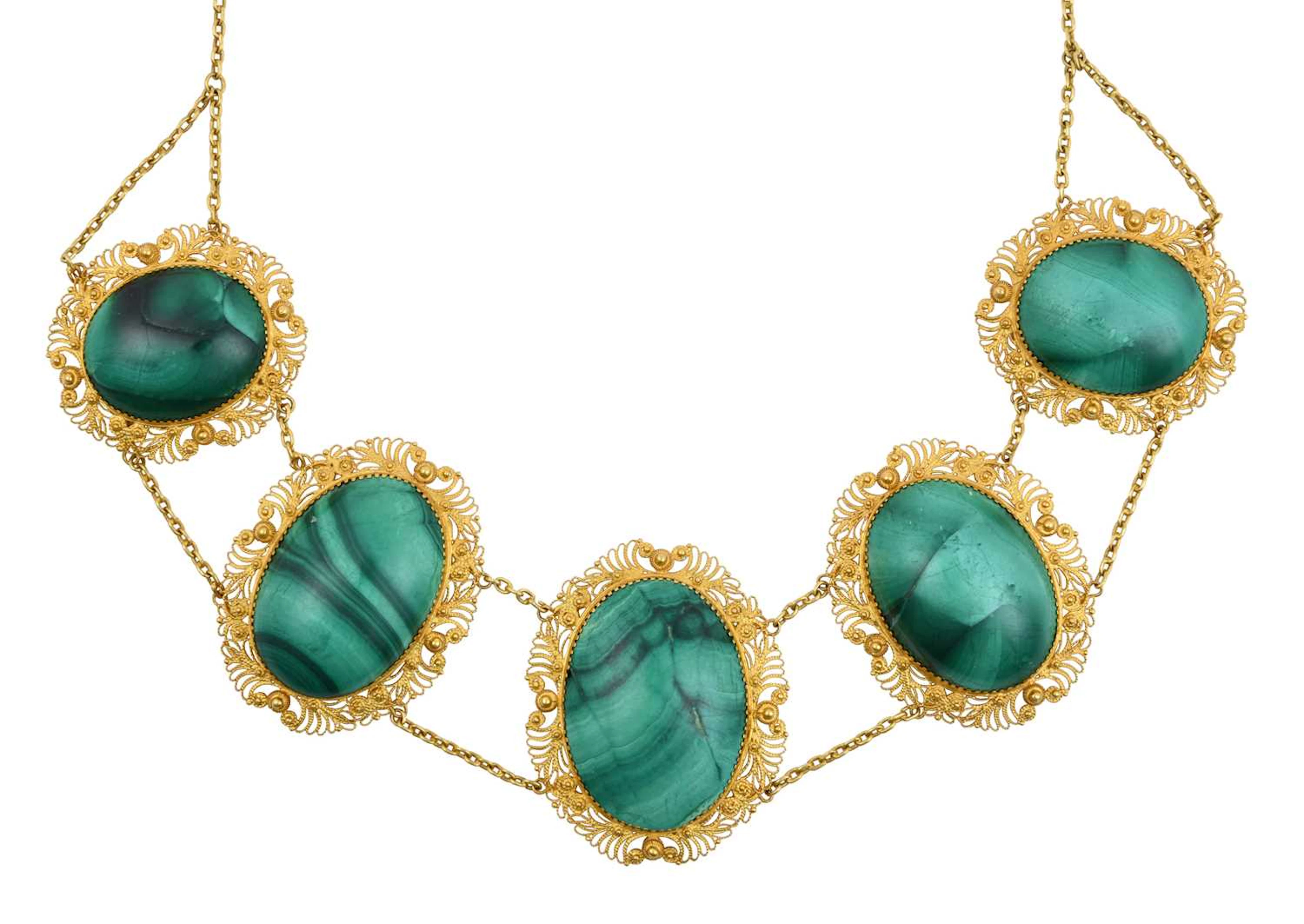 A Malachite Necklace