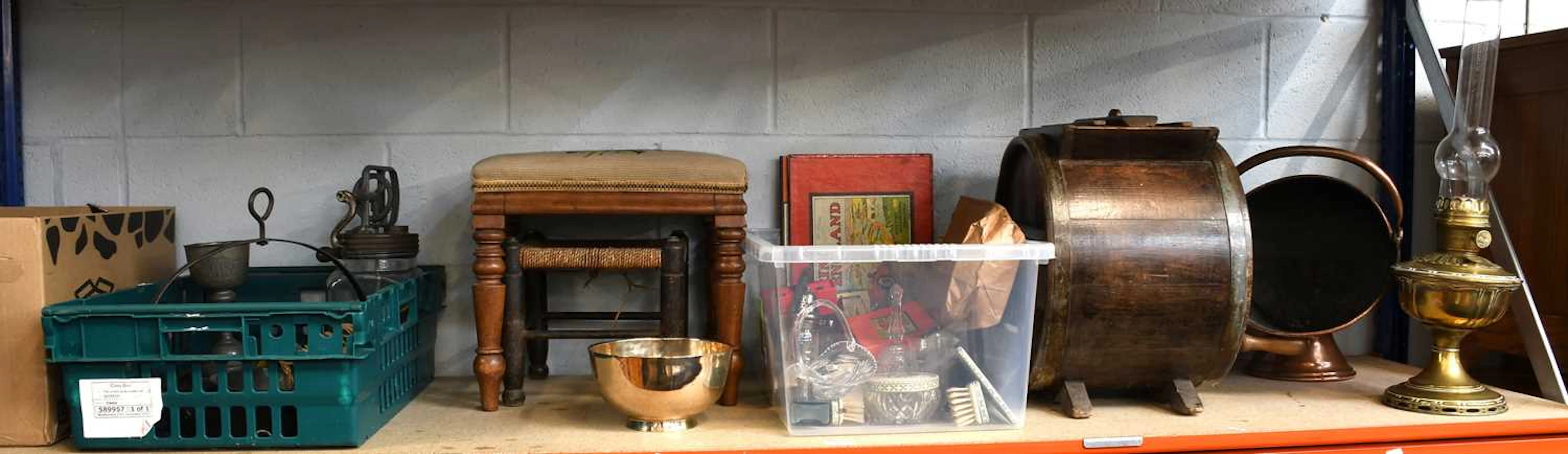 A Large Collection of Metalwares, Furniture, Wooden Items and Collectables