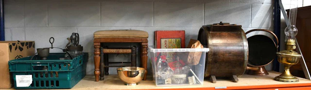 A Large Collection of Metalwares, Furniture, Wooden Items and Collectables