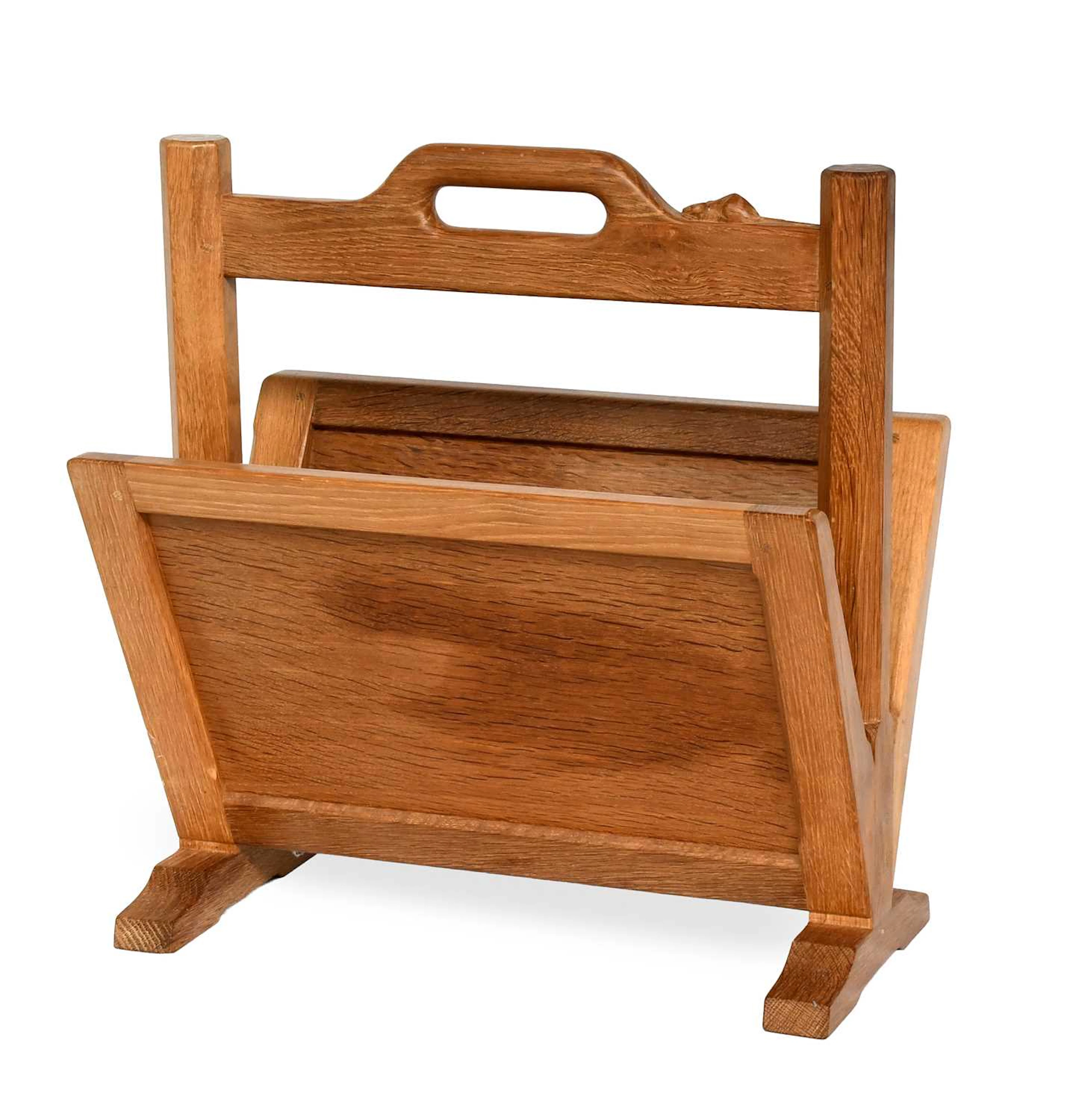Workshop of Robert Mouseman Thompson (Kilburn): An English Oak Magazine Rack