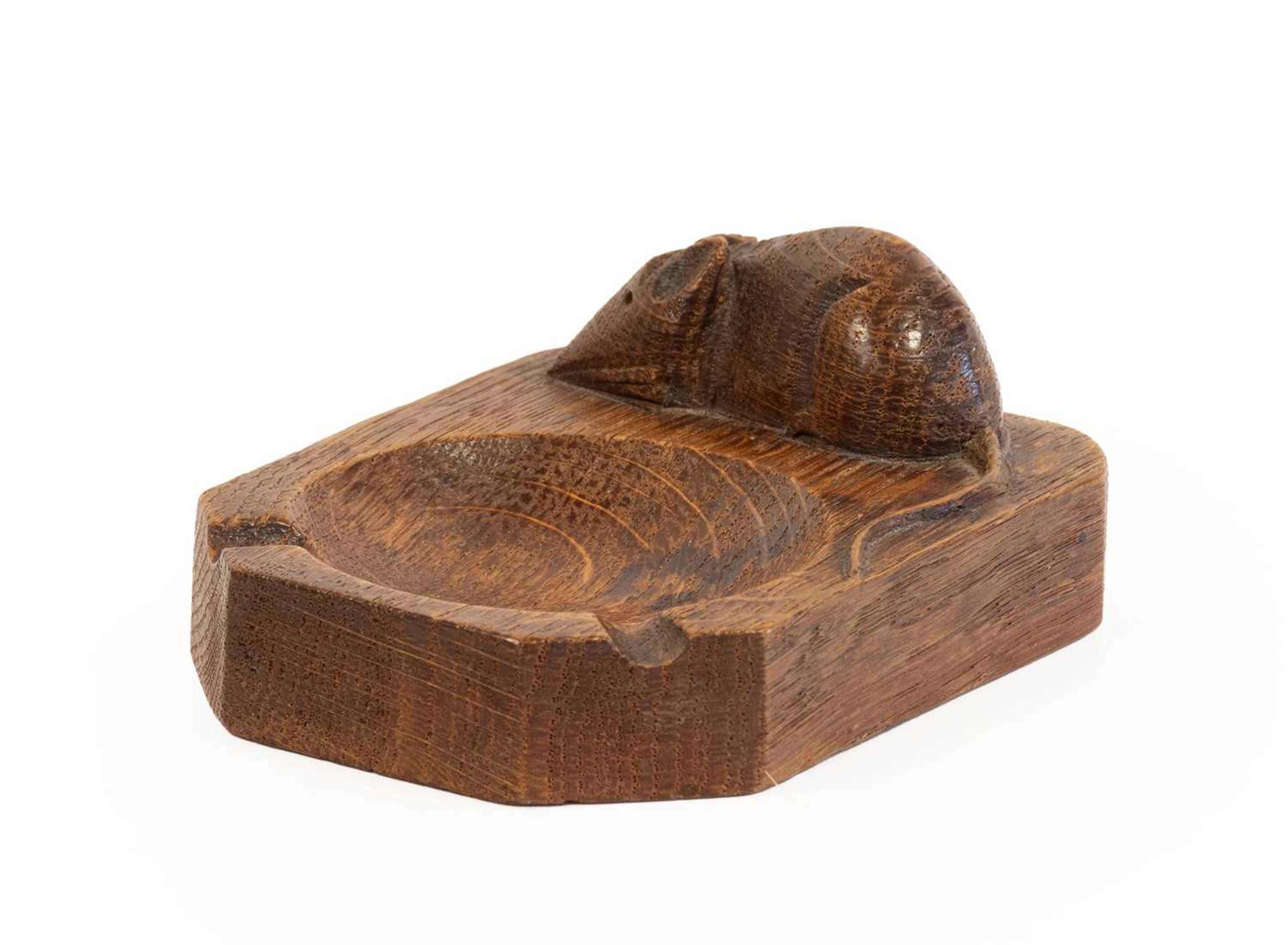 Workshop of Robert Mouseman Thompson (Kilburn): An English Oak Ashtray