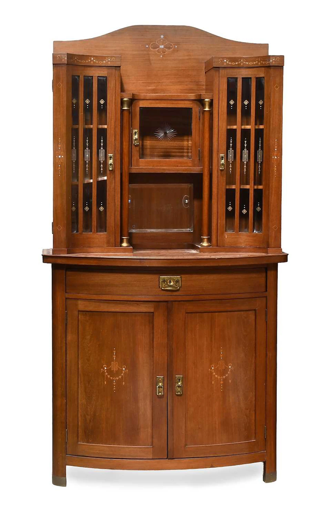 An Austrian Mother of Pearl and Satinwood Inlaid Secessionist Mahogany