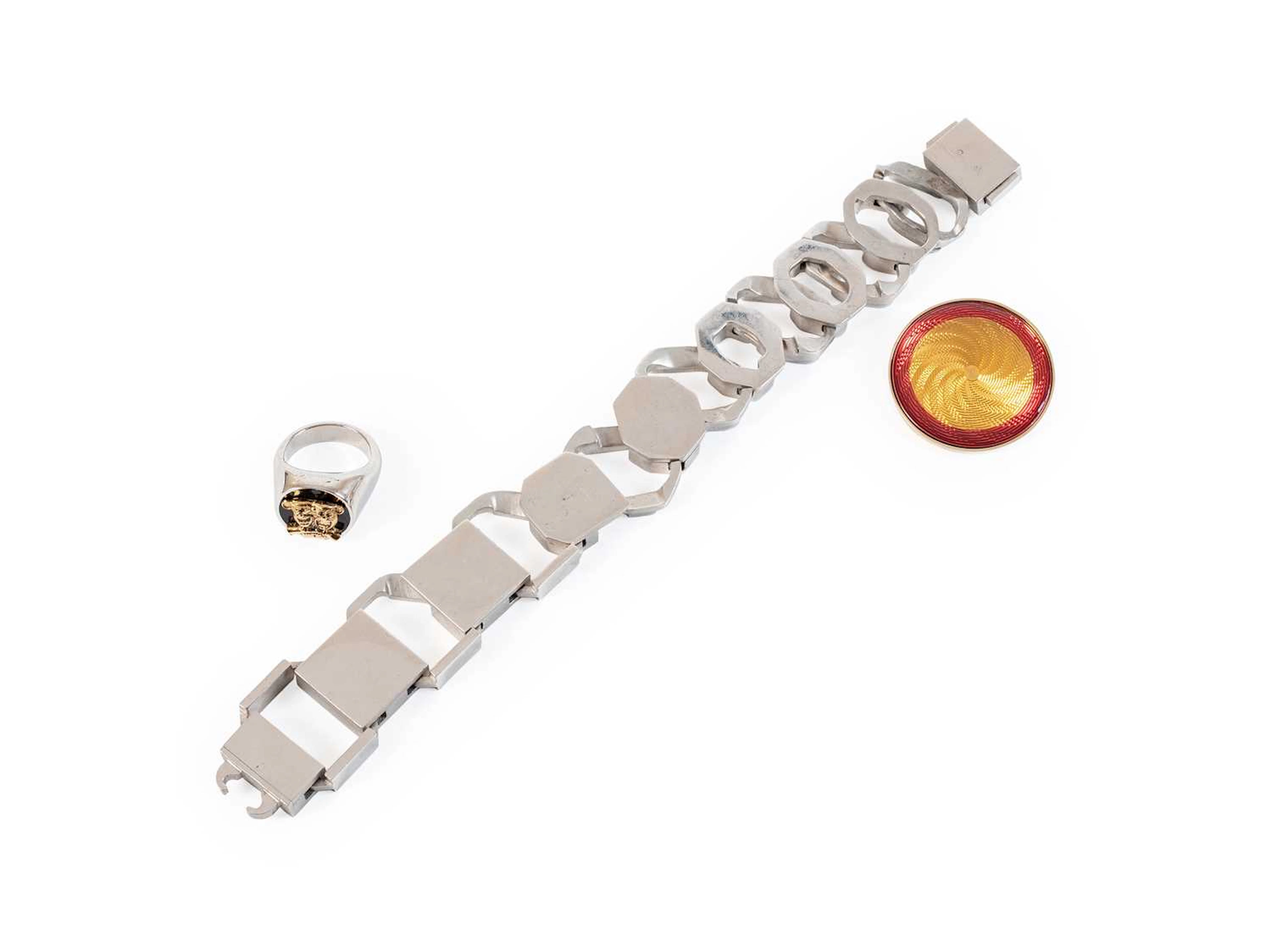 Louis Vuitton Men's Chain Link Bracelet, Louis Vuitton Ring, Louis