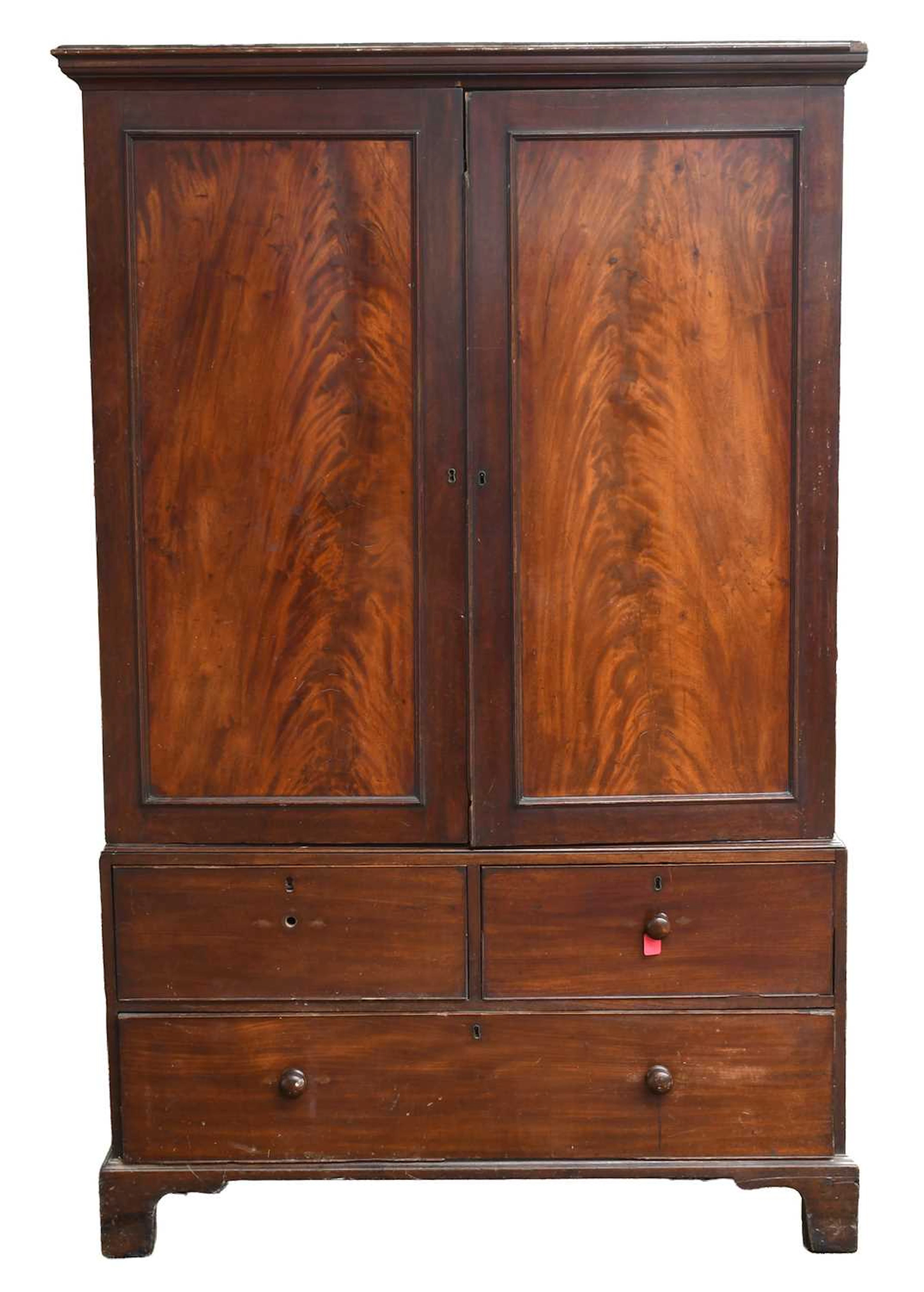 A Mahogany Linen Press