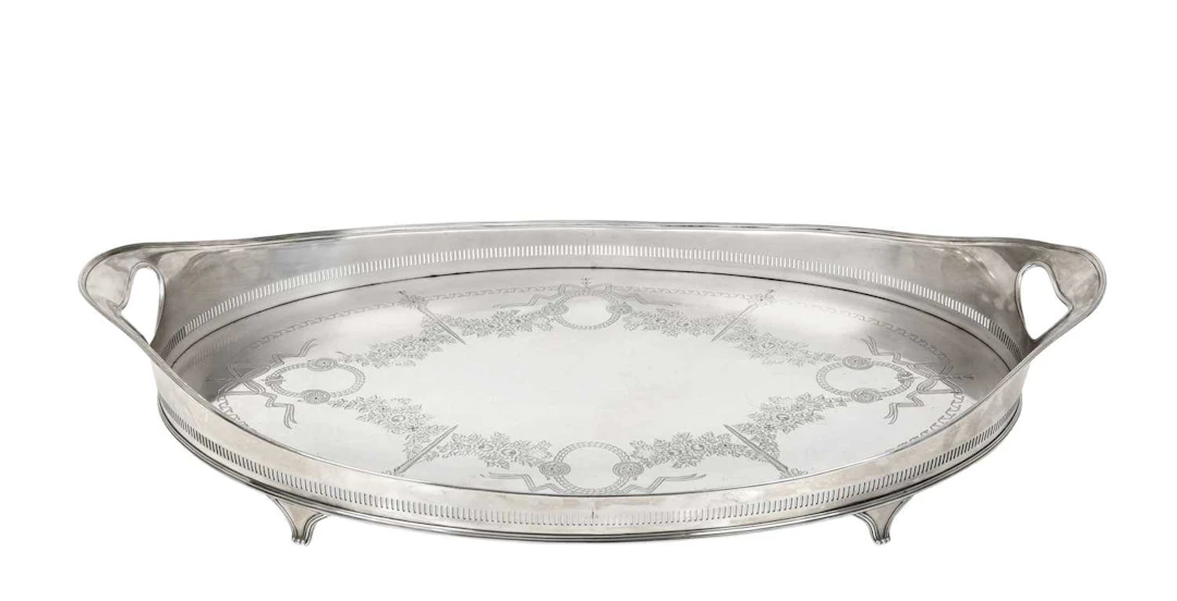 An Edward VII Silver Gallery-Tray by Hawksworth, Eyre and Co. Ltd.