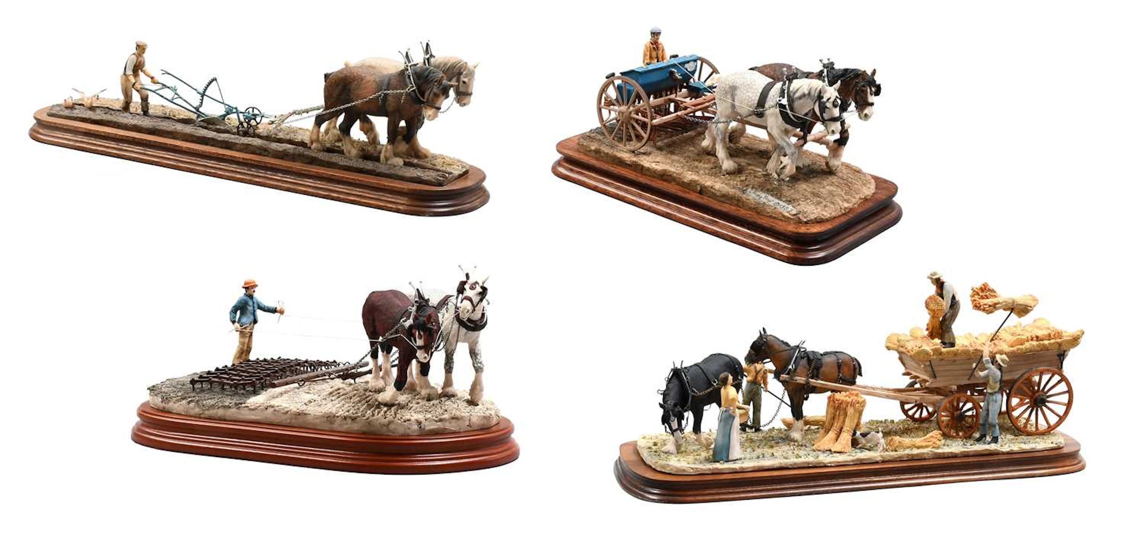 Border Fine Arts and Northumbria Harvesting Figure Groups by Judy Boyt